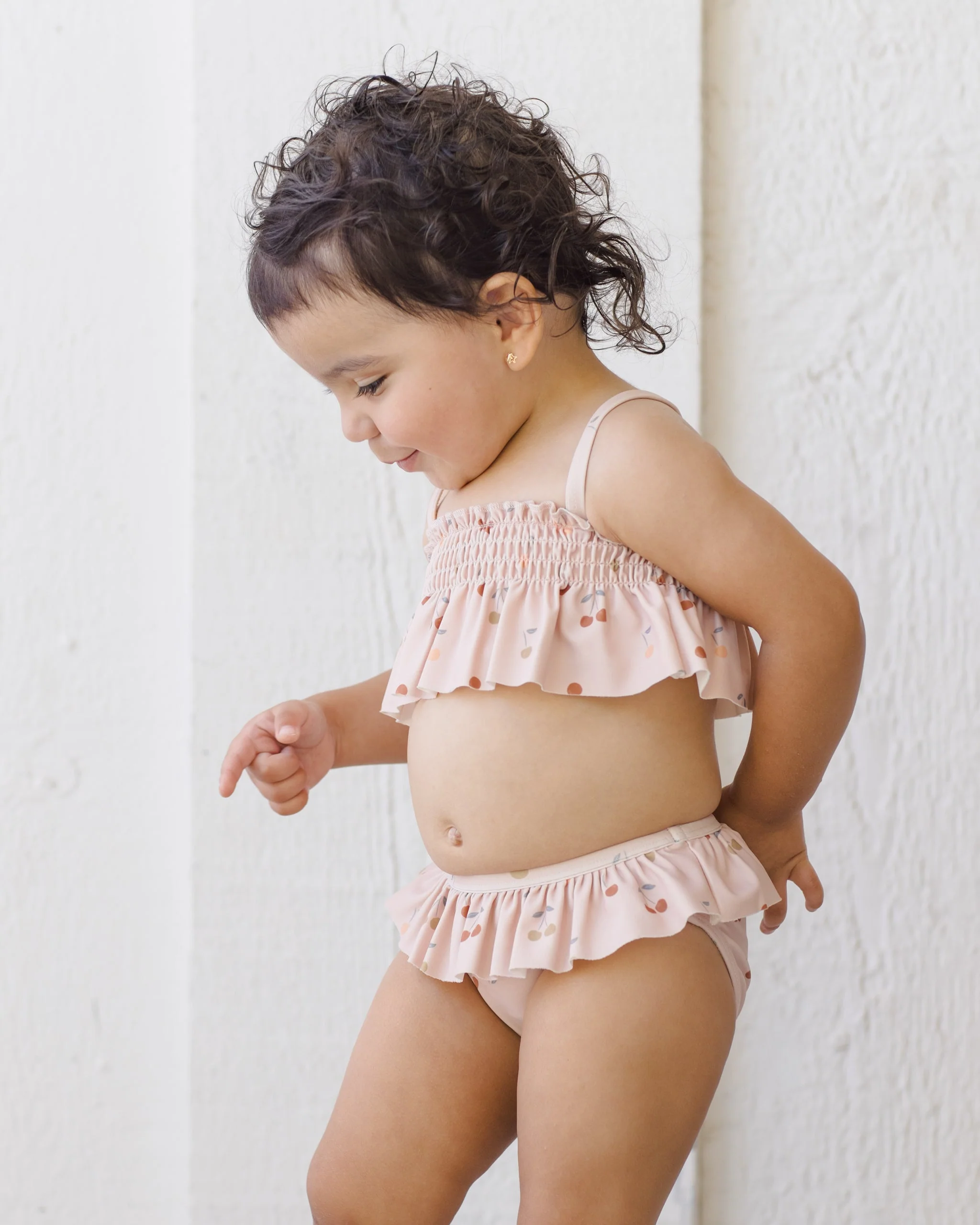 Smocked Ruffle Bikini Cherries - Image 3
