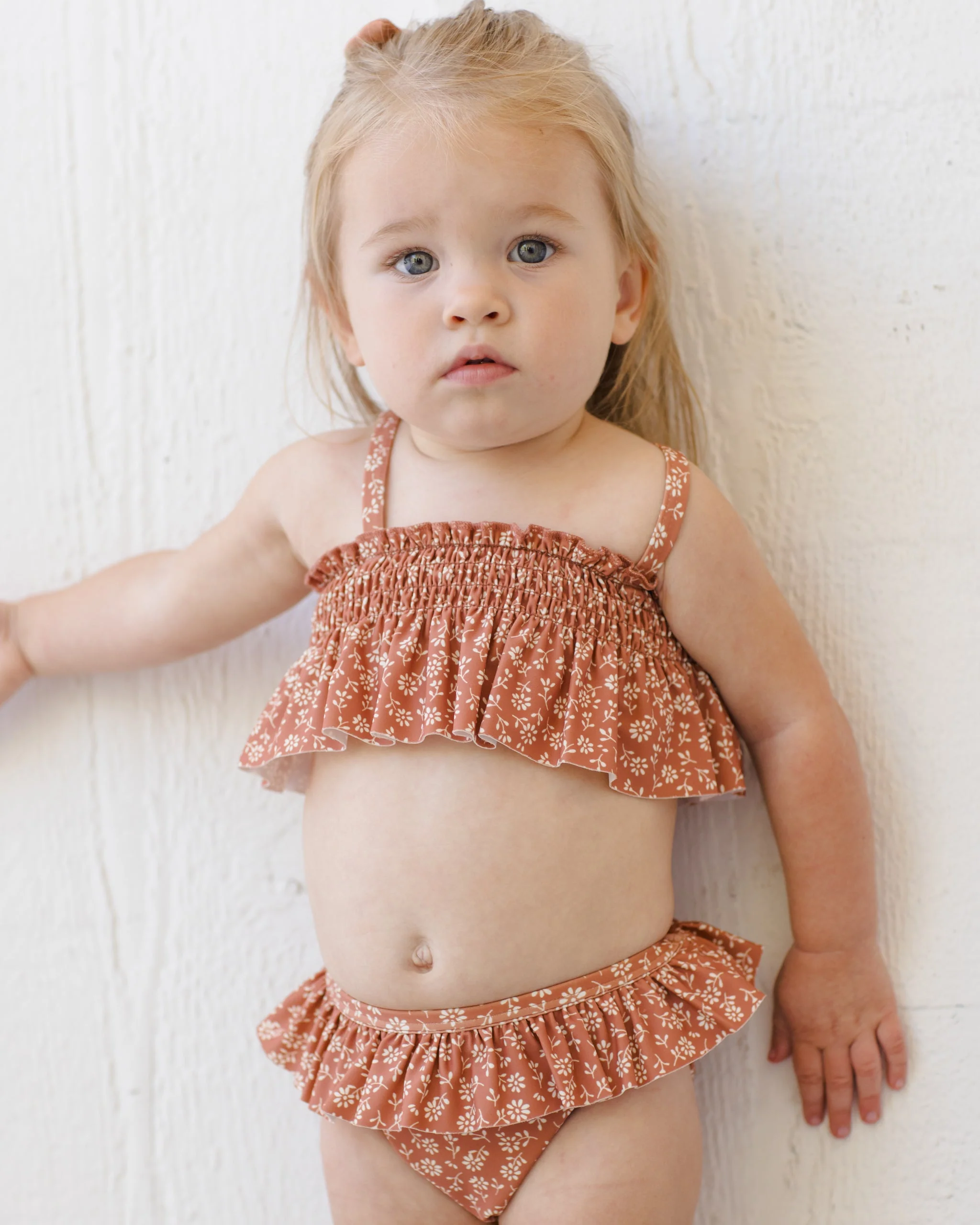 Smocked Ruffle Bikini Poppy Floral - Image 4