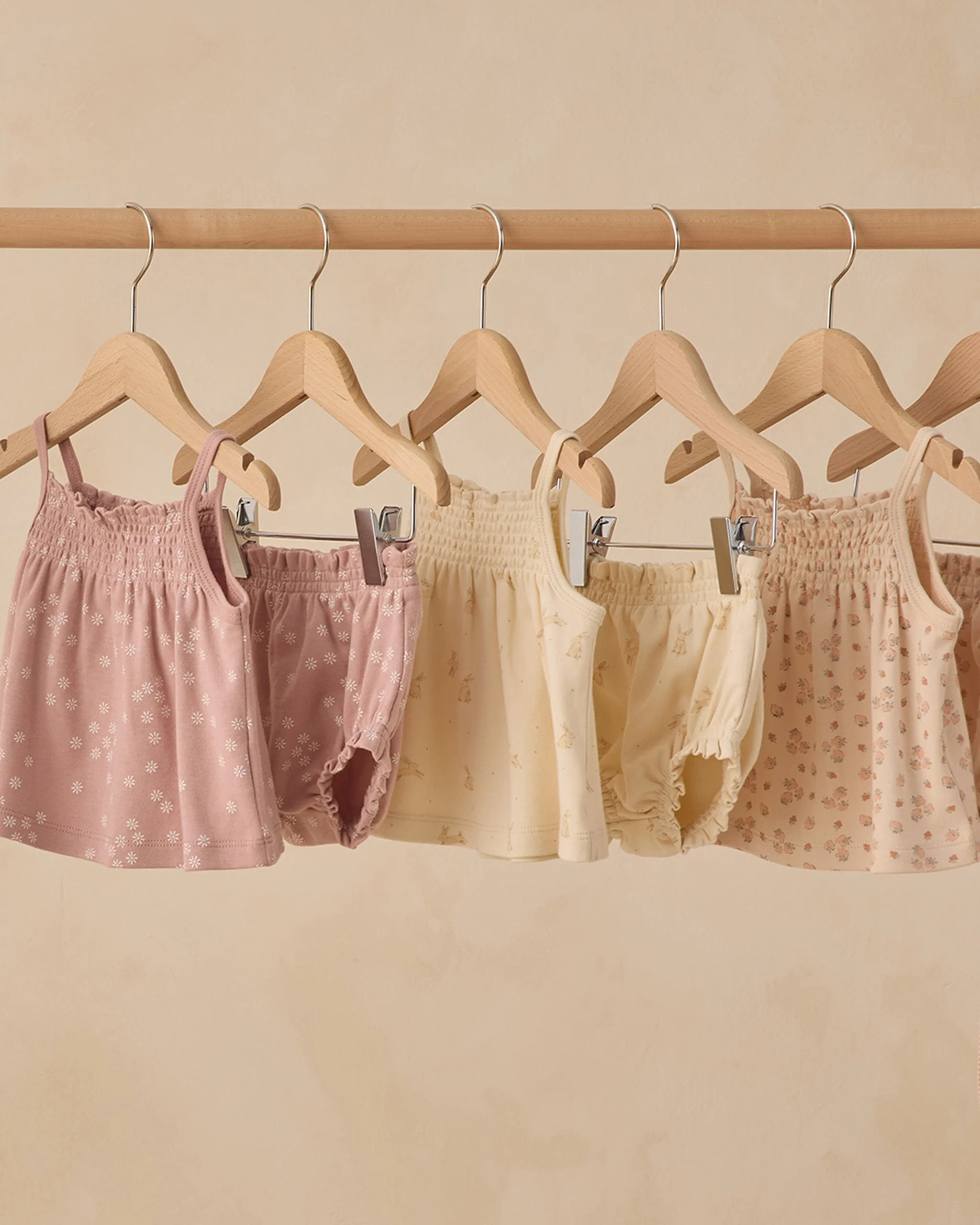 Smocked Tank + Bloomer Set Mauve Daisy - Image 2