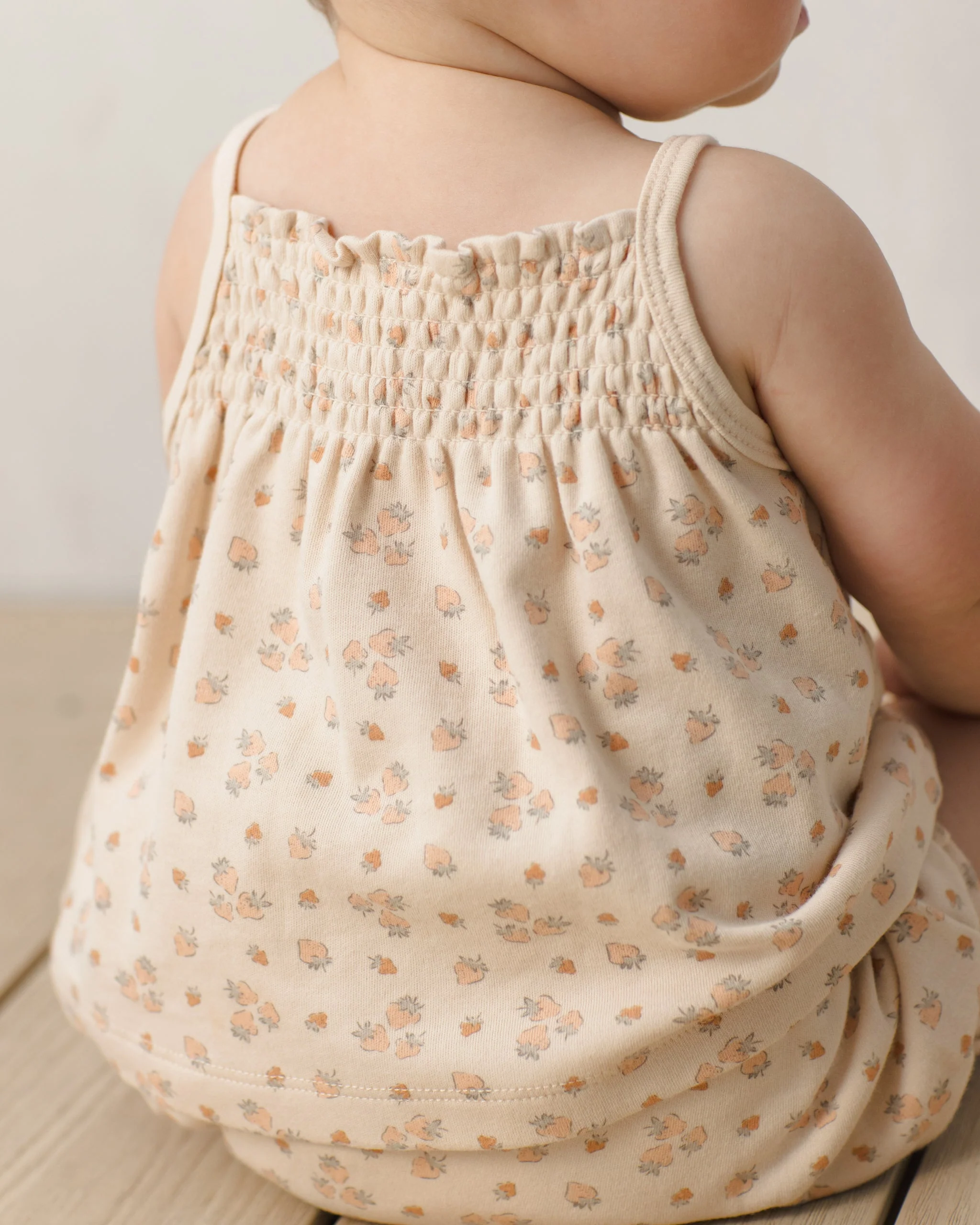 Smocked Tank + Bloomer Set Strawberries - Image 3