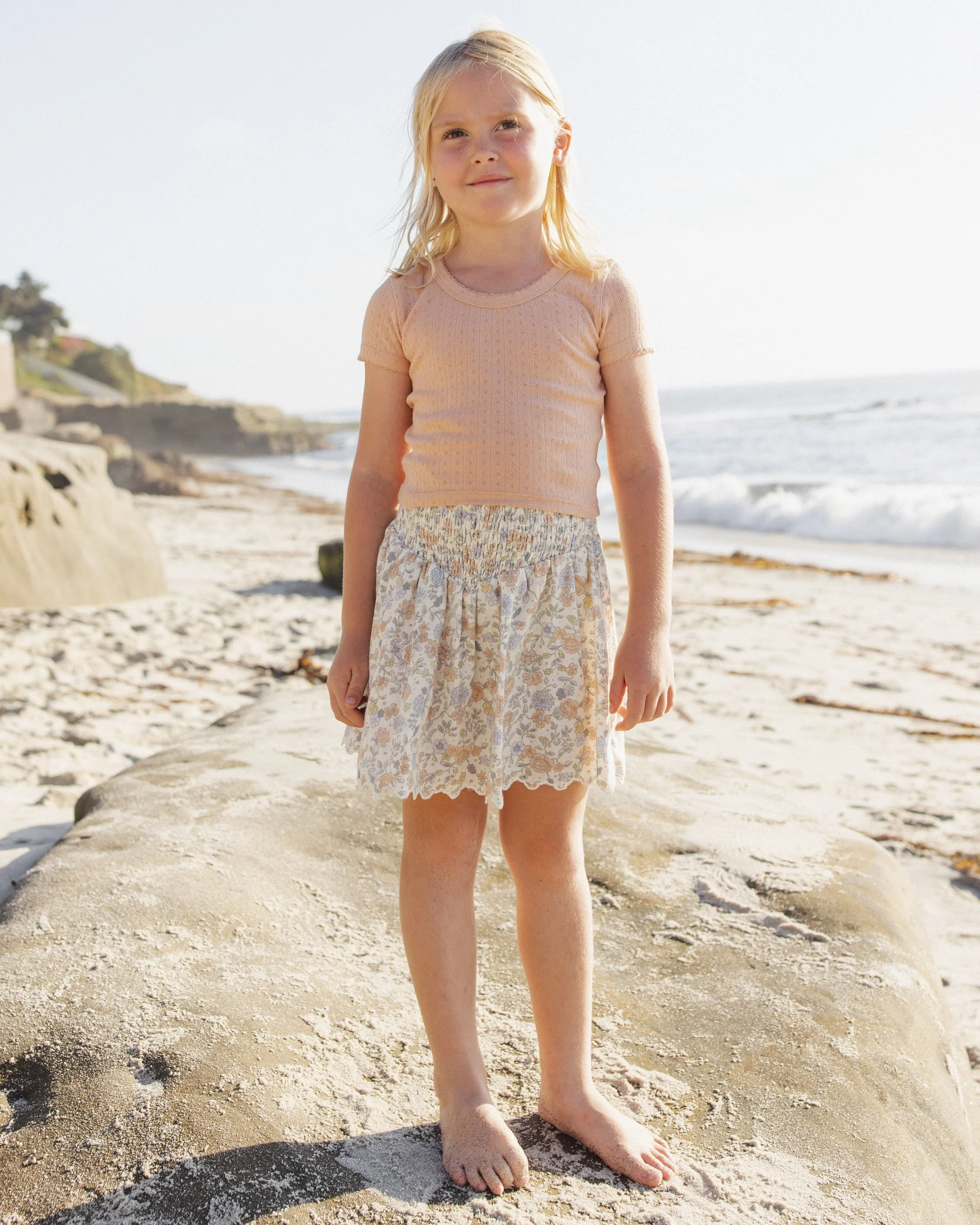 Smocked V Mini Skirt Bloom - Image 6
