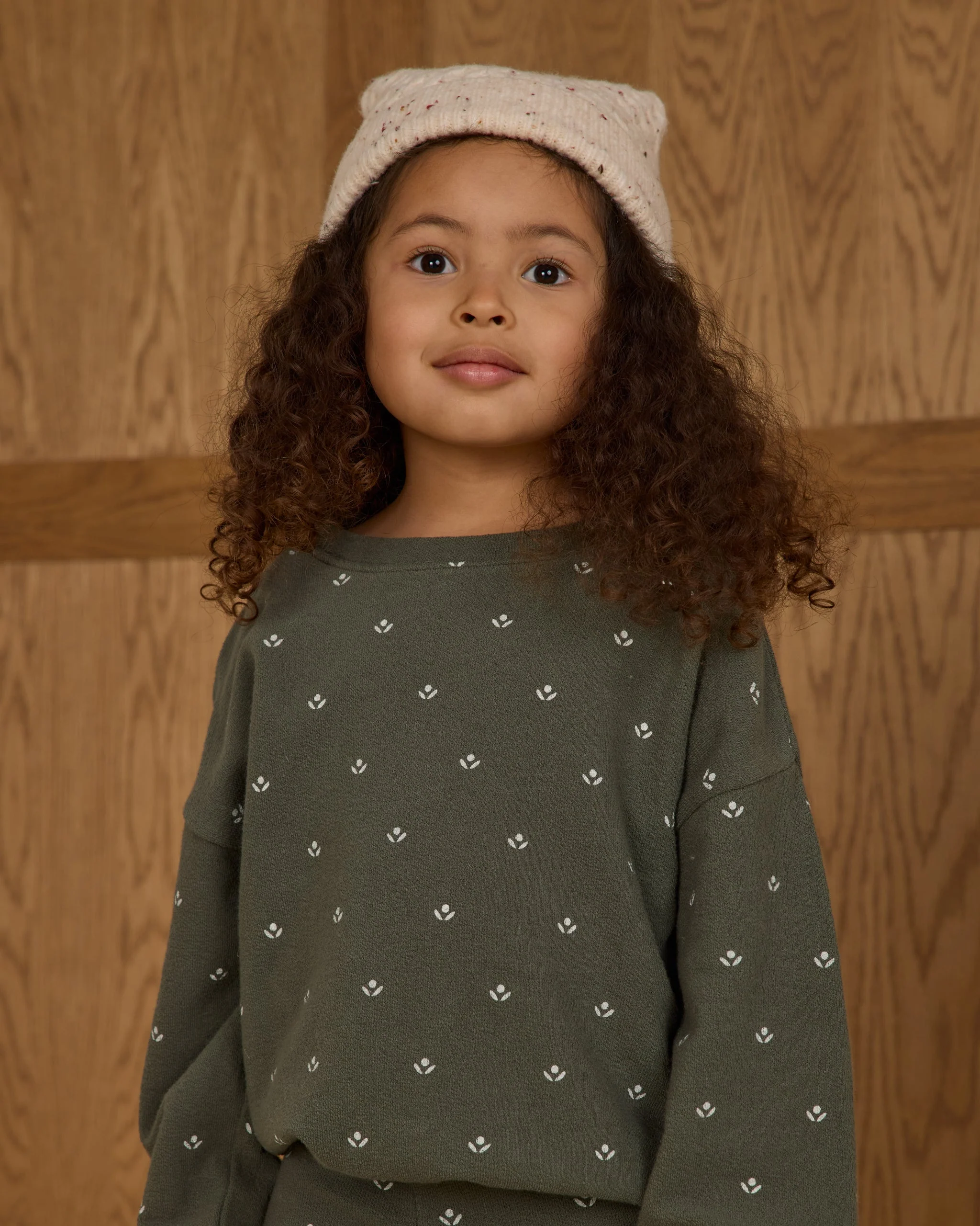 Spongey Knit Set || Evergreen Ditsy - Image 3