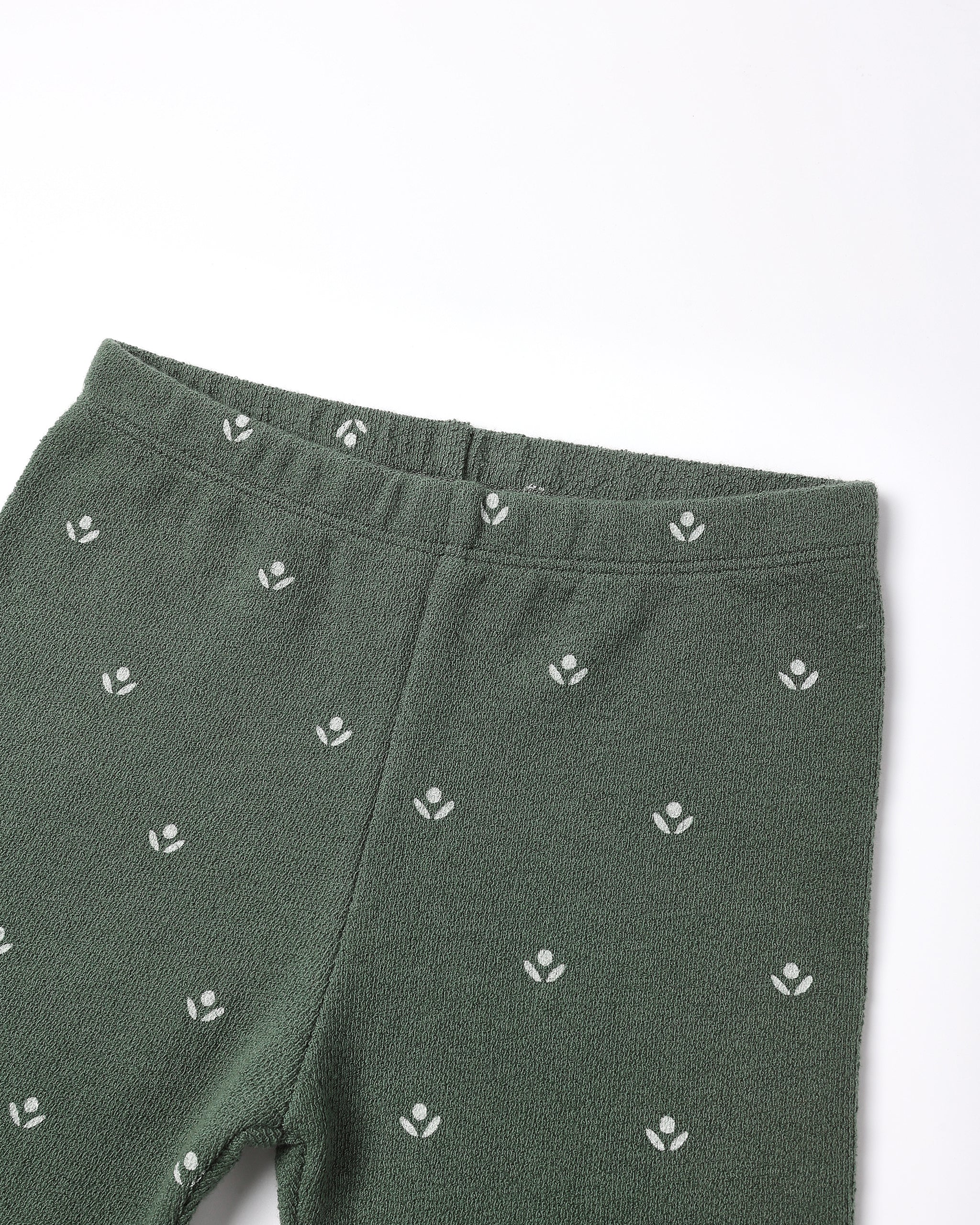 Spongey Knit Set || Evergreen Ditsy - Image 8