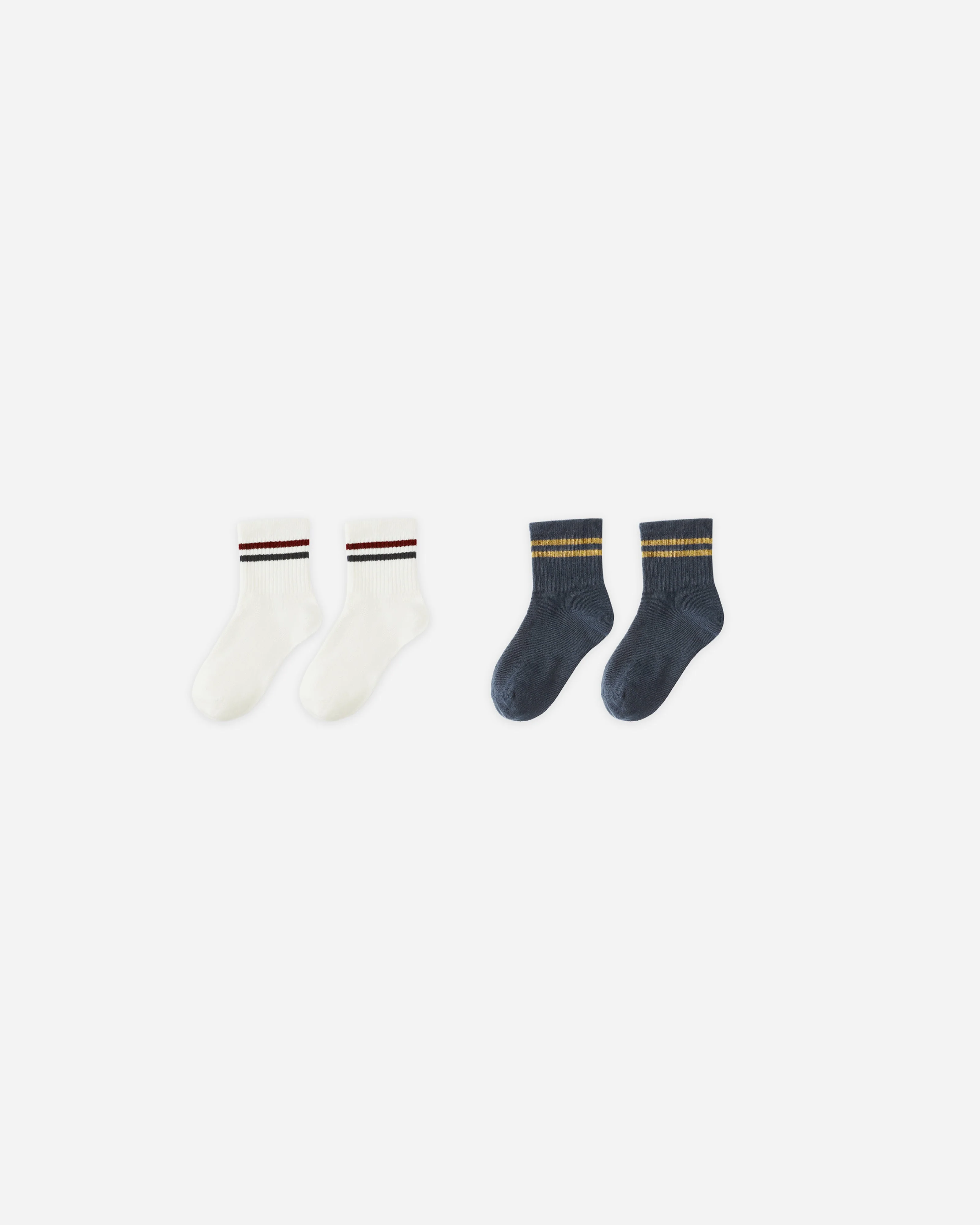 Stripe Socks 2-pack || Ivory, Navy