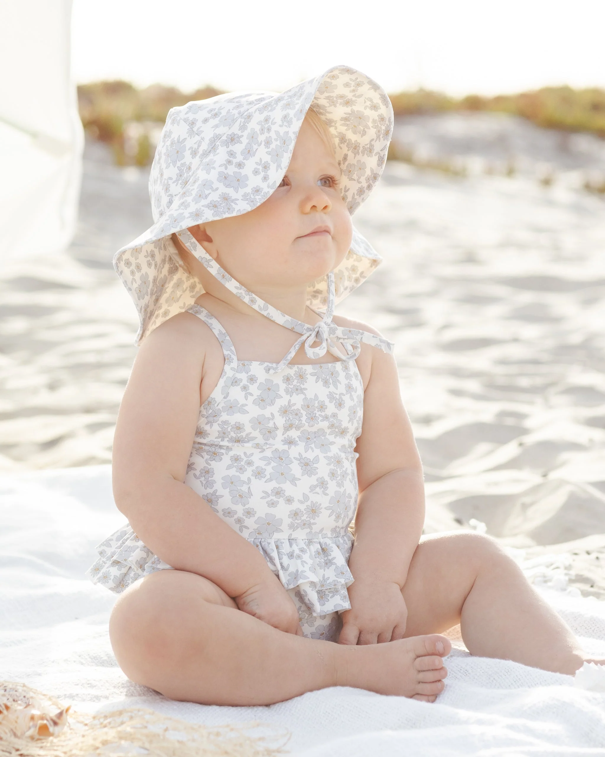 Sun Hat Blue Floral - Image 2