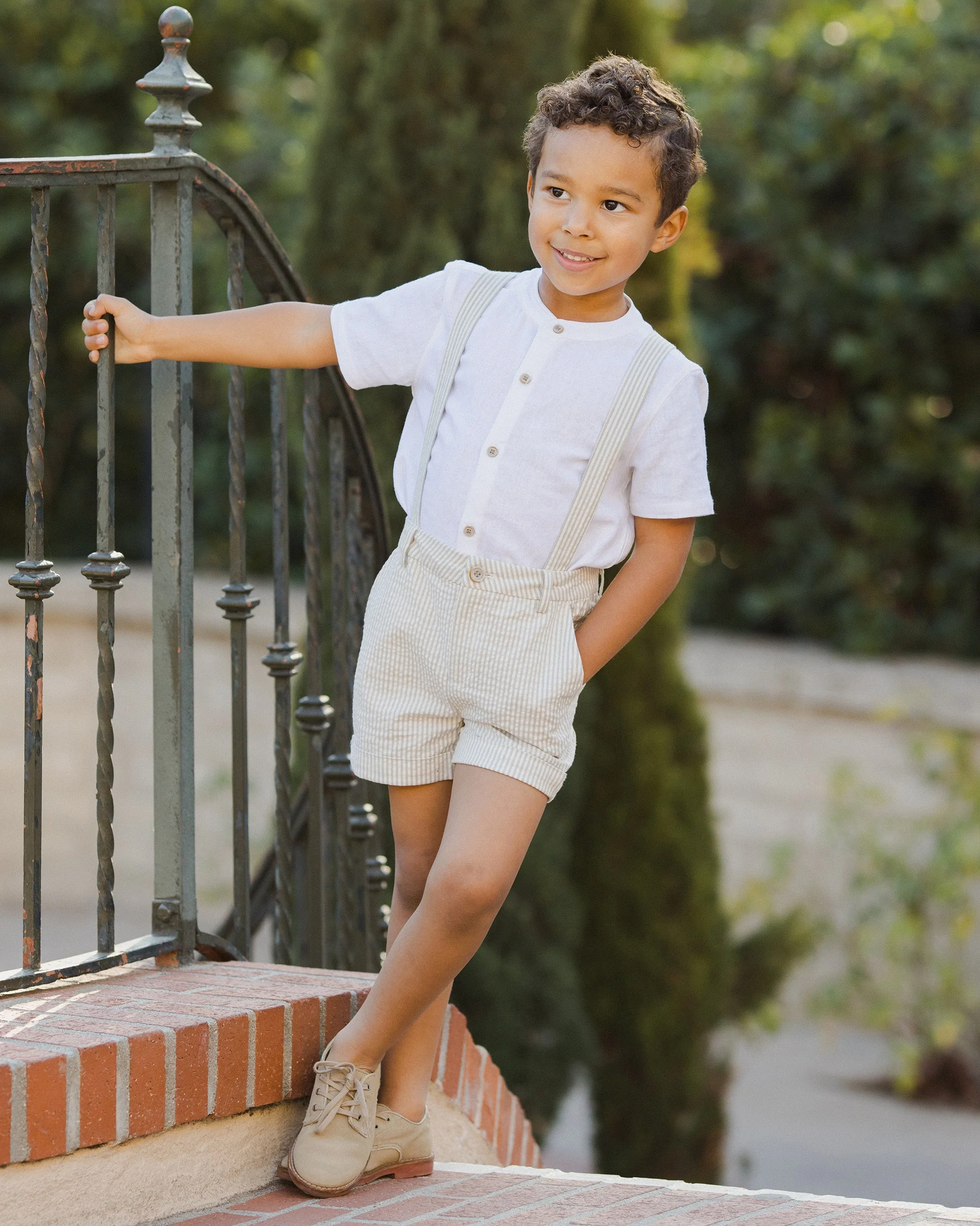 Suspender Short | Sage Stripe - Image 4