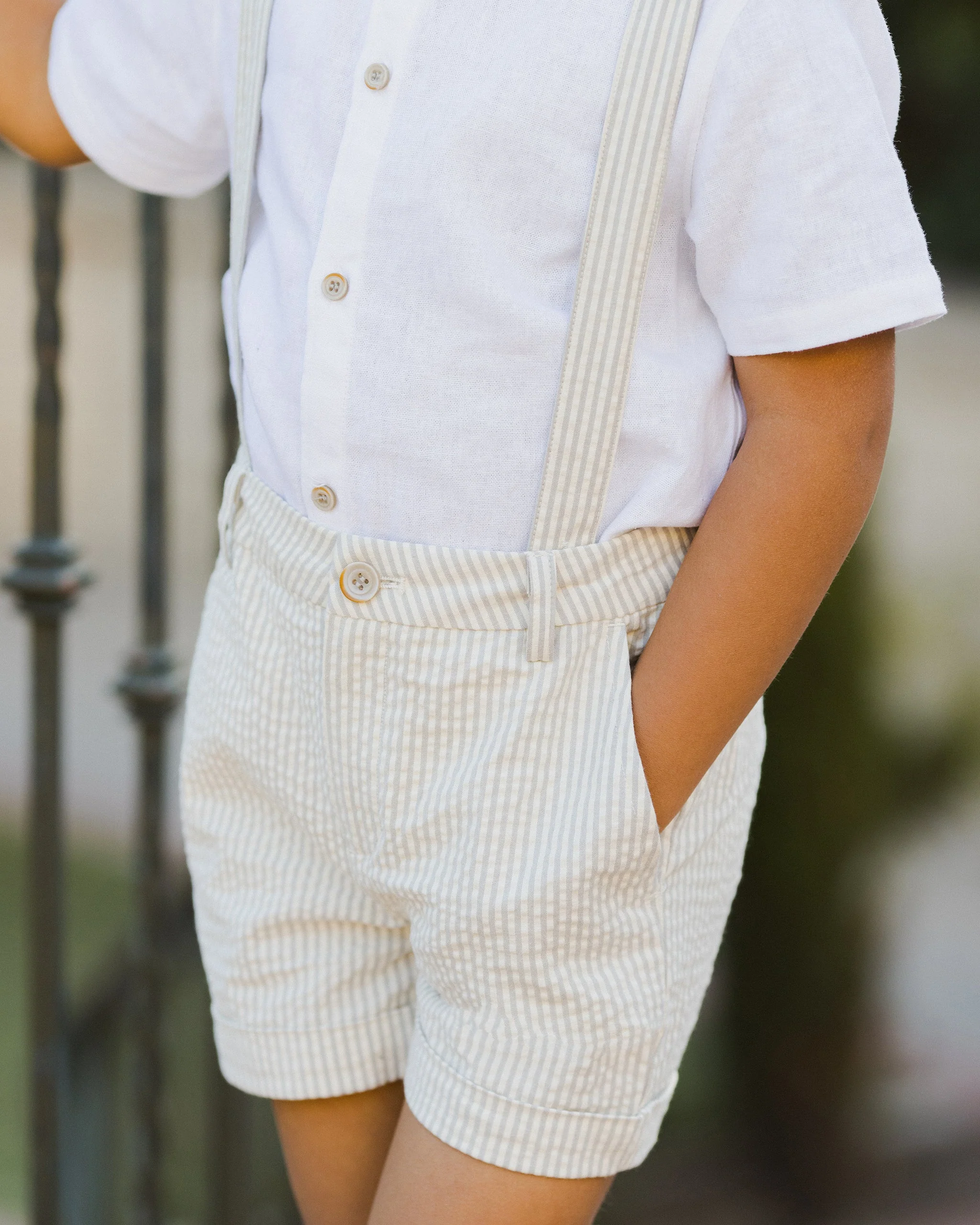 Suspender Short | Sage Stripe - Image 5