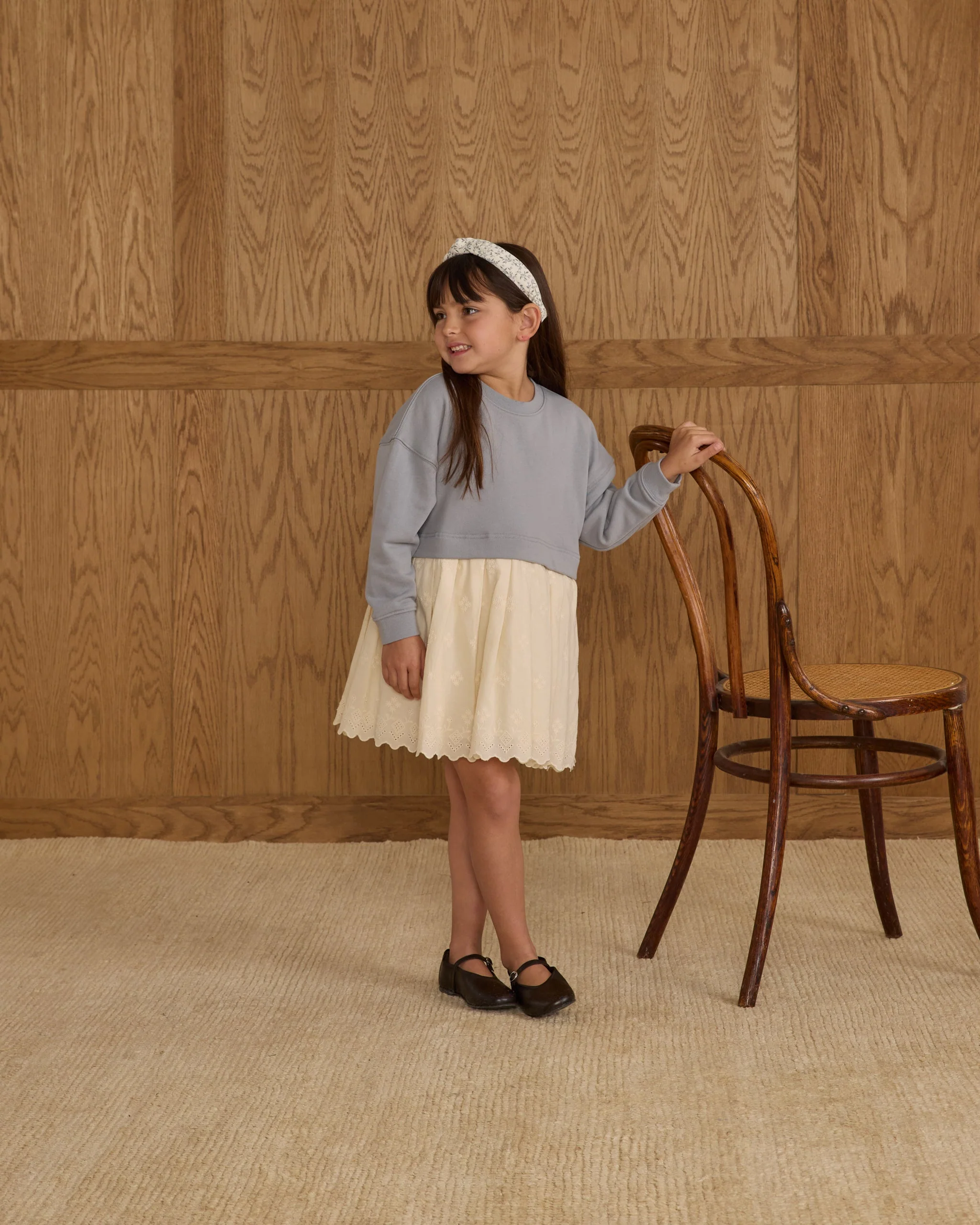 Sweatshirt Dress || Dusty Blue - Image 2