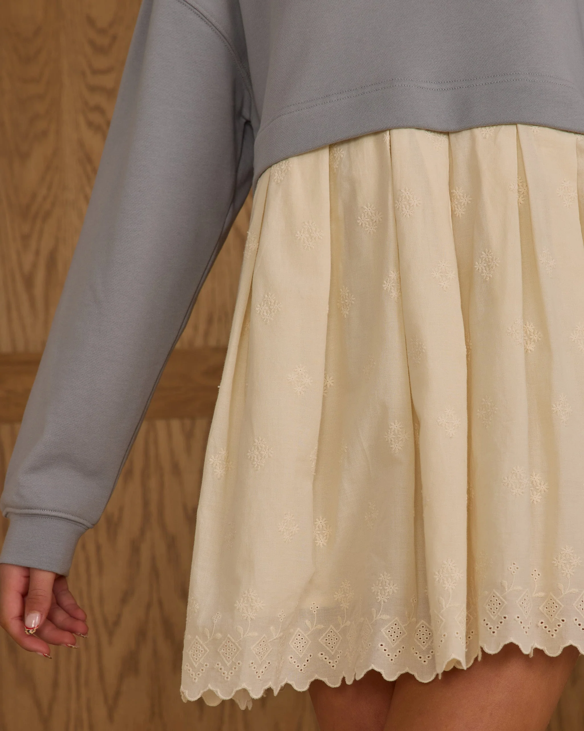 Sweatshirt Dress || Dusty Blue - Image 3