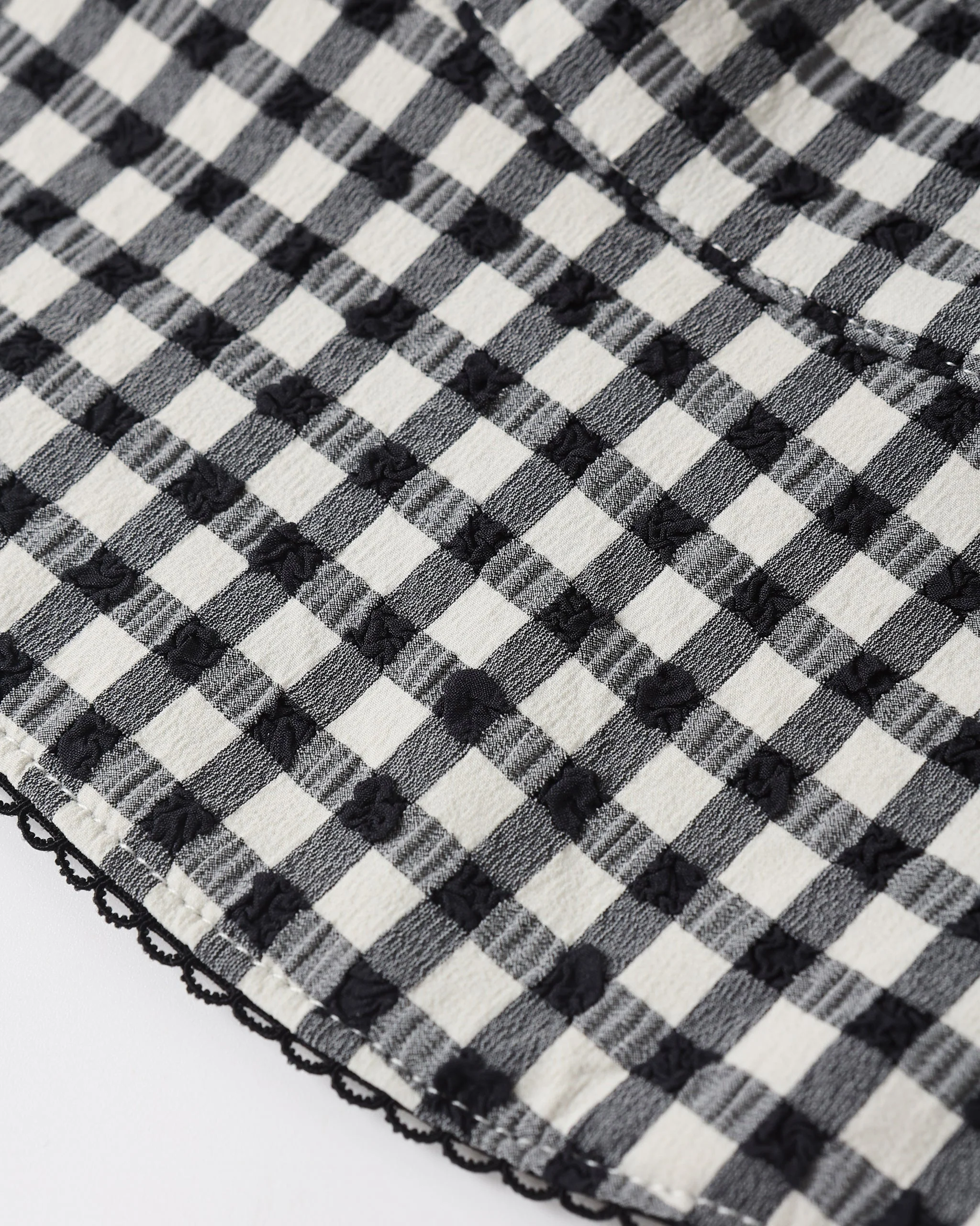 Floppy Swim Hat Black Gingham - Image 2