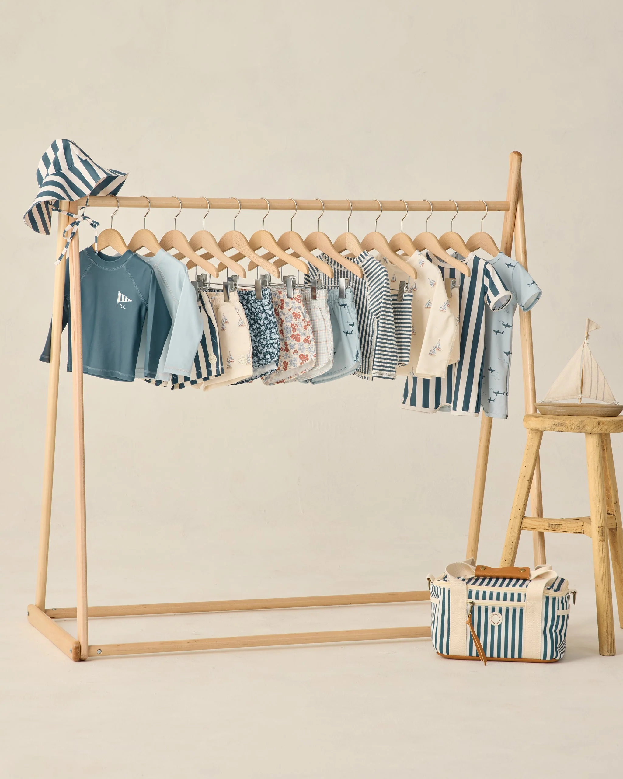 Swim Trunk Light Blue Plaid - Image 5