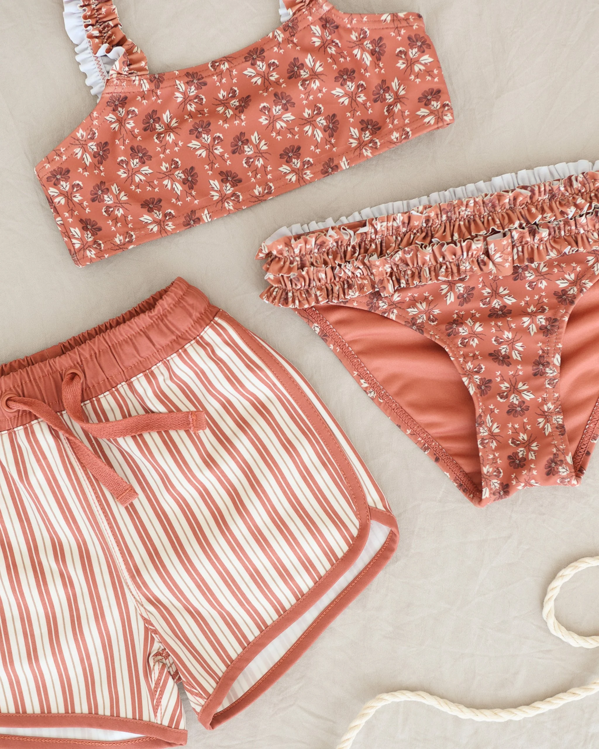 Swim Trunk || Poppy Pinstripe - Image 4