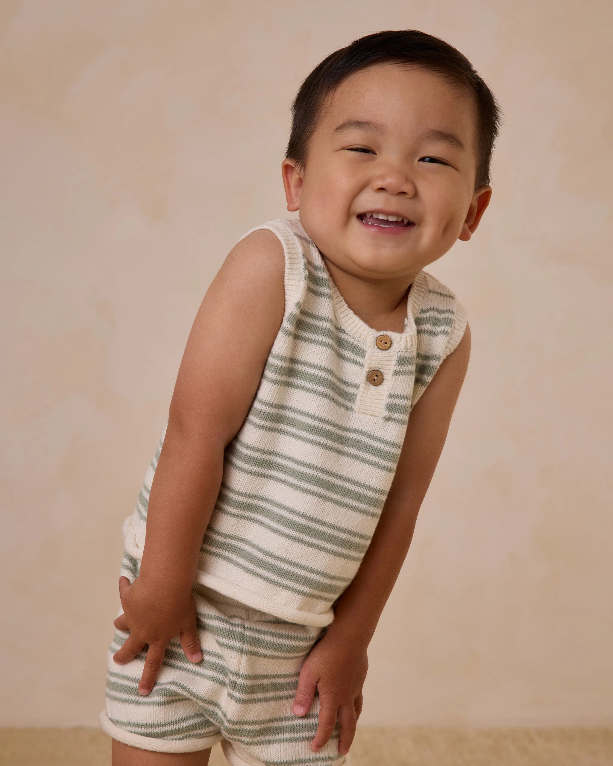Taylor Knit Set || Sage Knit Stripe - Image 2