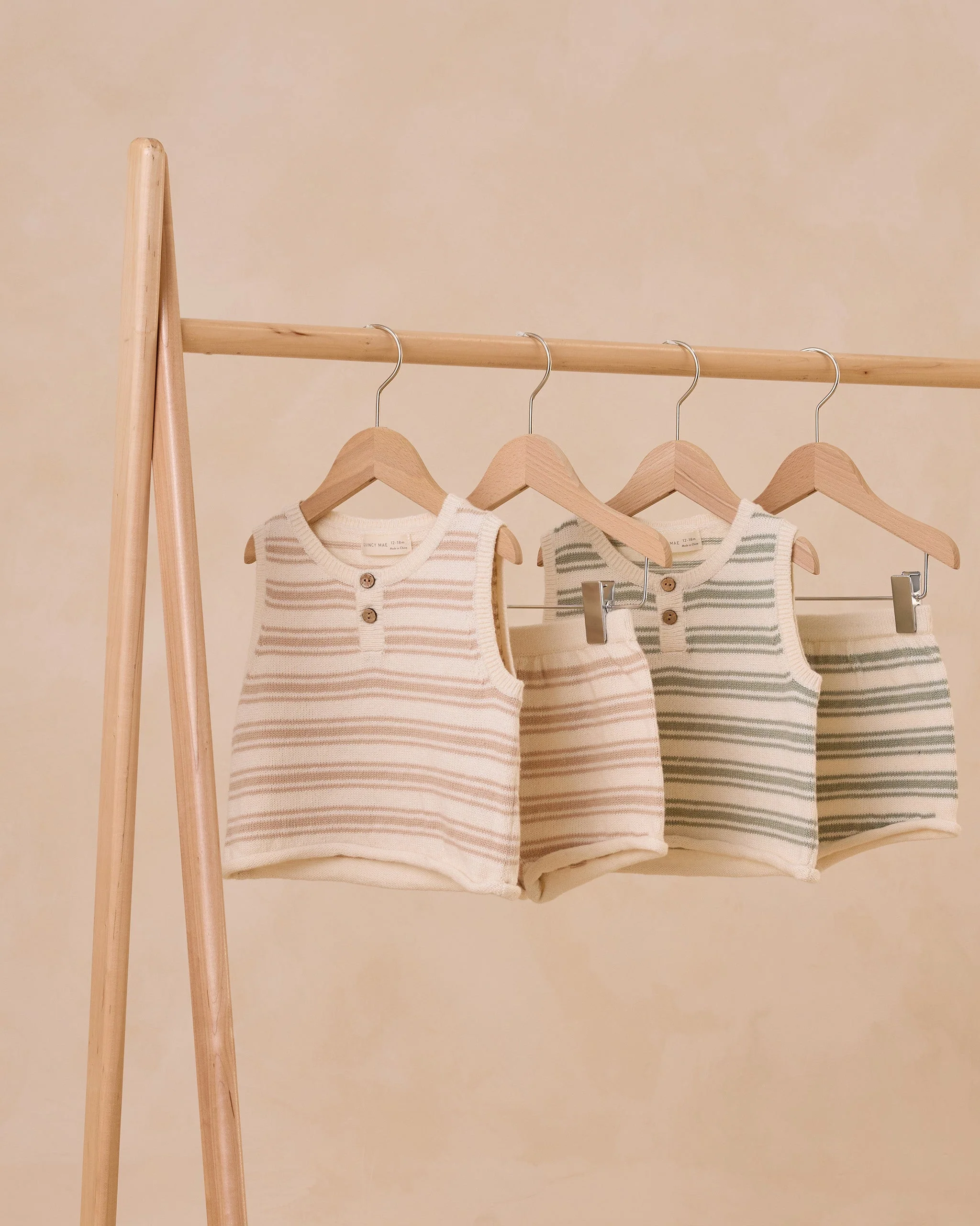 Taylor Knit Set || Sage Knit Stripe - Image 4