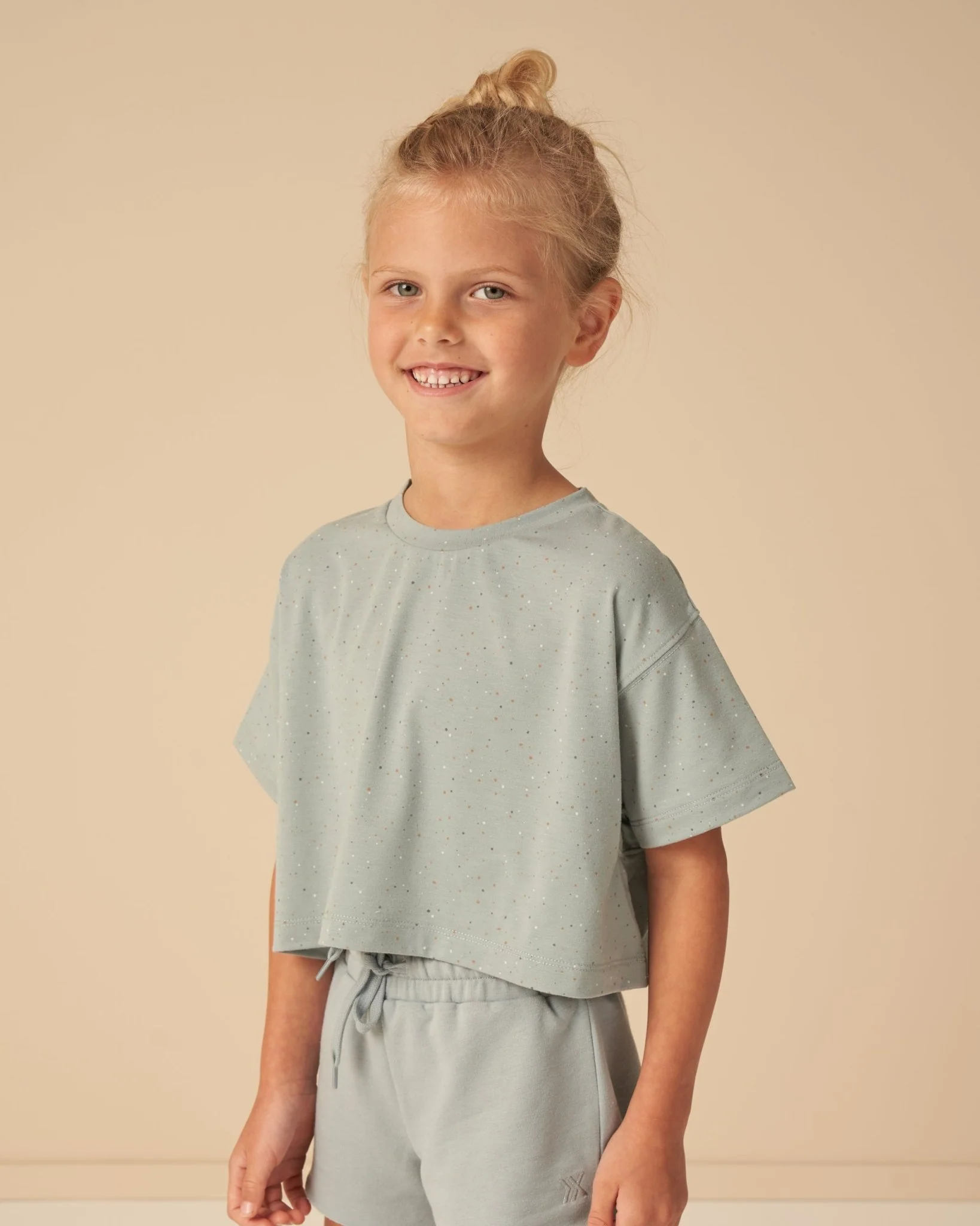 Tech Crop Tee || Blue Speckle - Image 3