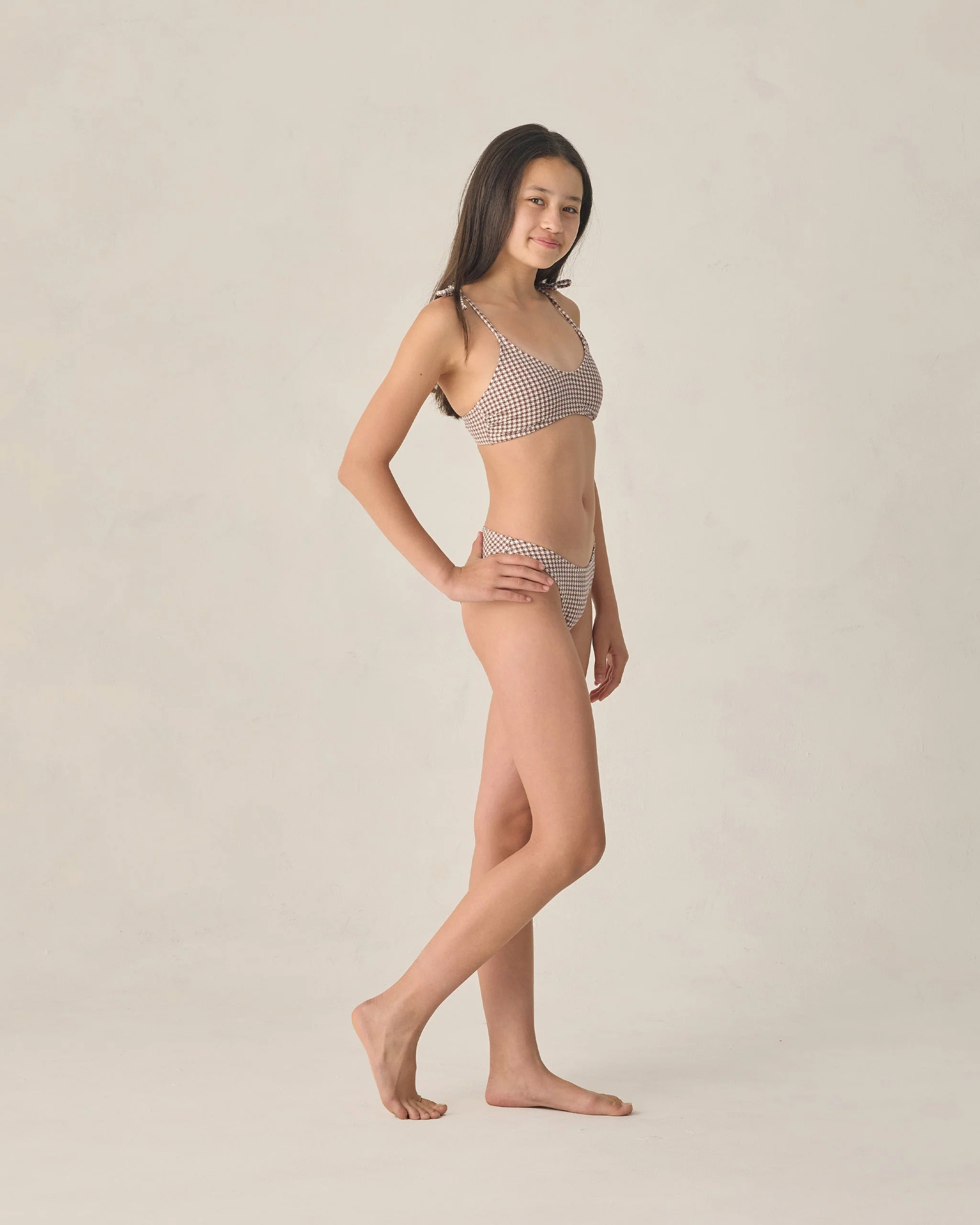 Teen Alba Bikini Set Ivory & Chocolate - Image 3