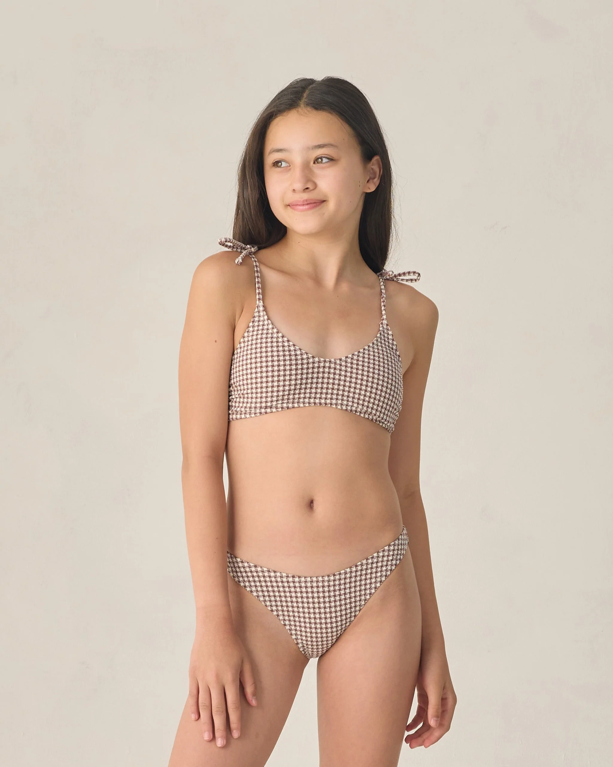 Teen Alba Bikini Set Ivory & Chocolate - Image 4