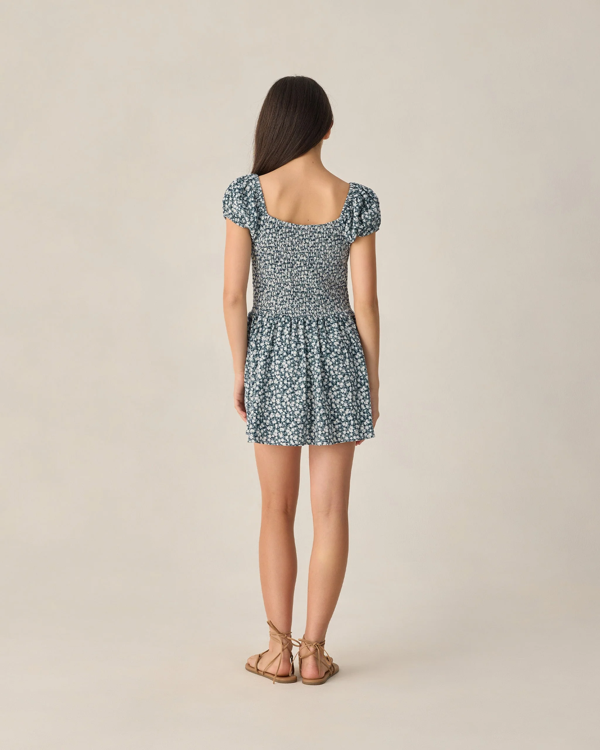 Teen Alex Dress Navy Floral - Image 2