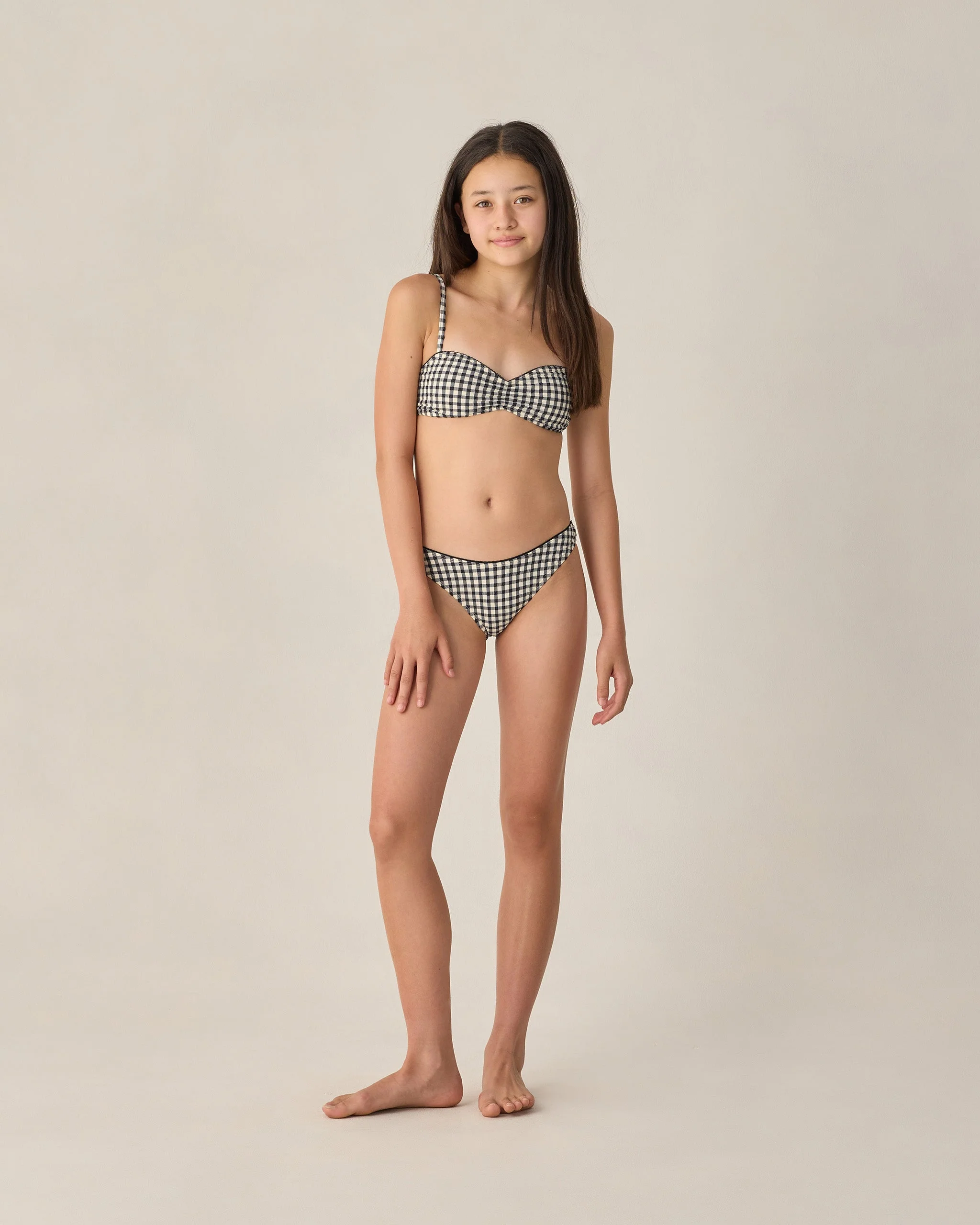 Teen Cardiff Bikini Set Black Gingham