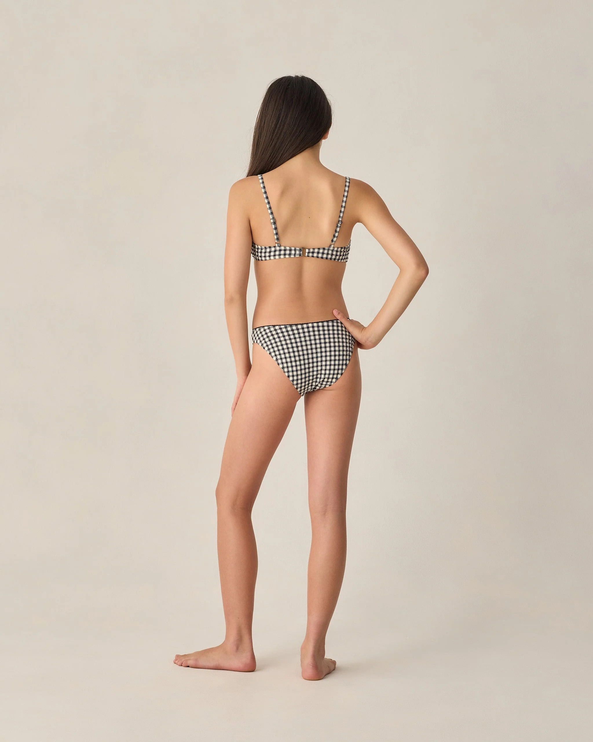 Teen Cardiff Bikini Set Black Gingham - Image 2