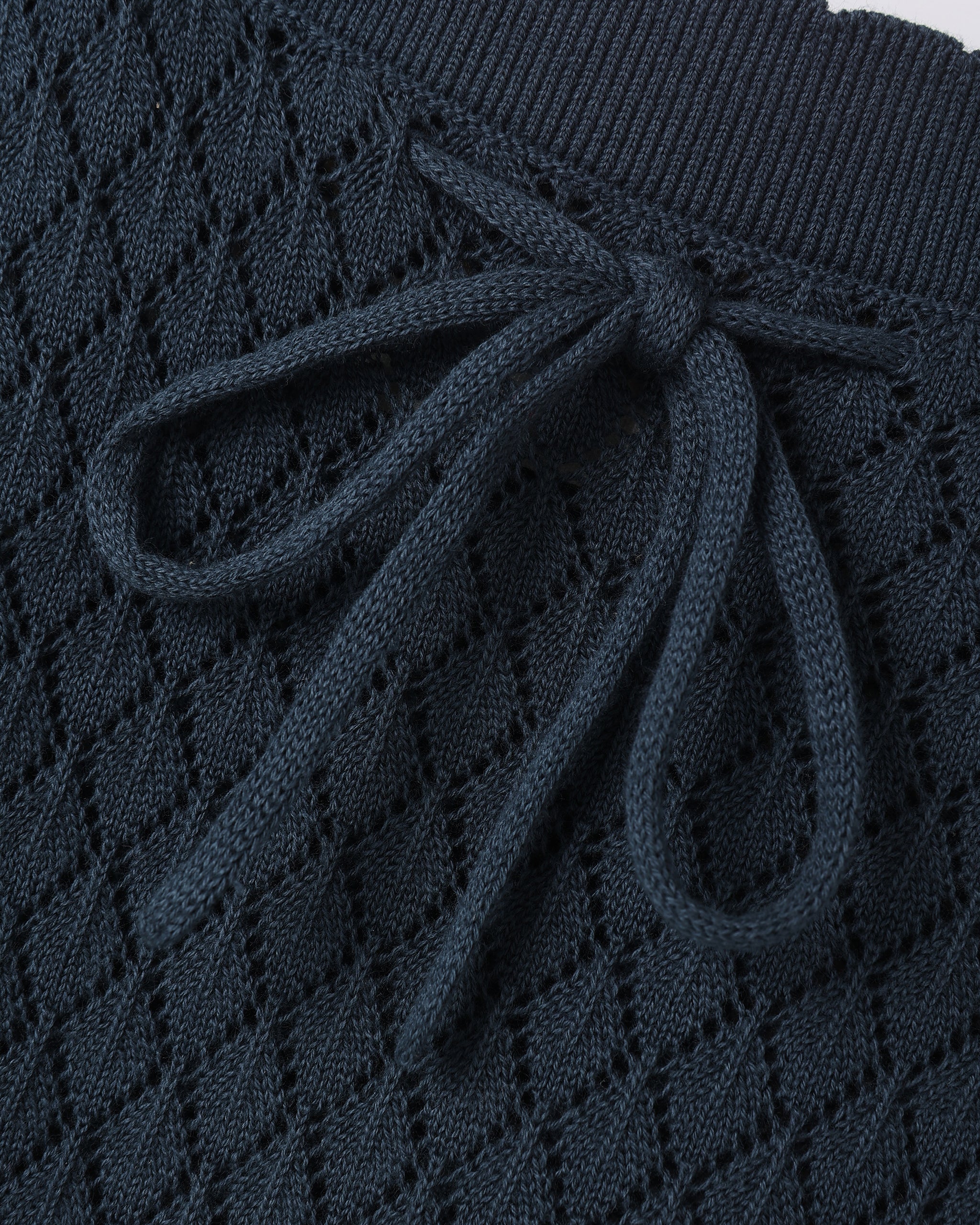 Teen Crochet Mini Dress Navy - Image 4