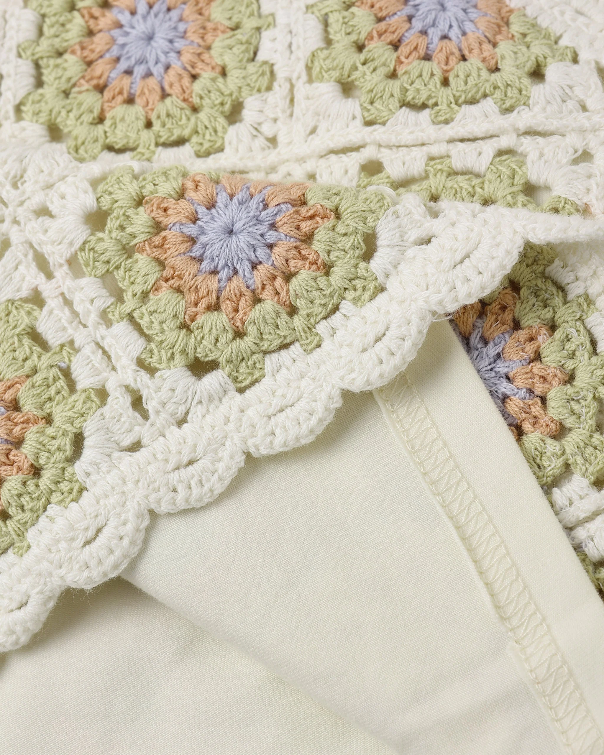 Teen Crochet Tank Set Citron Daisy Check - Image 5