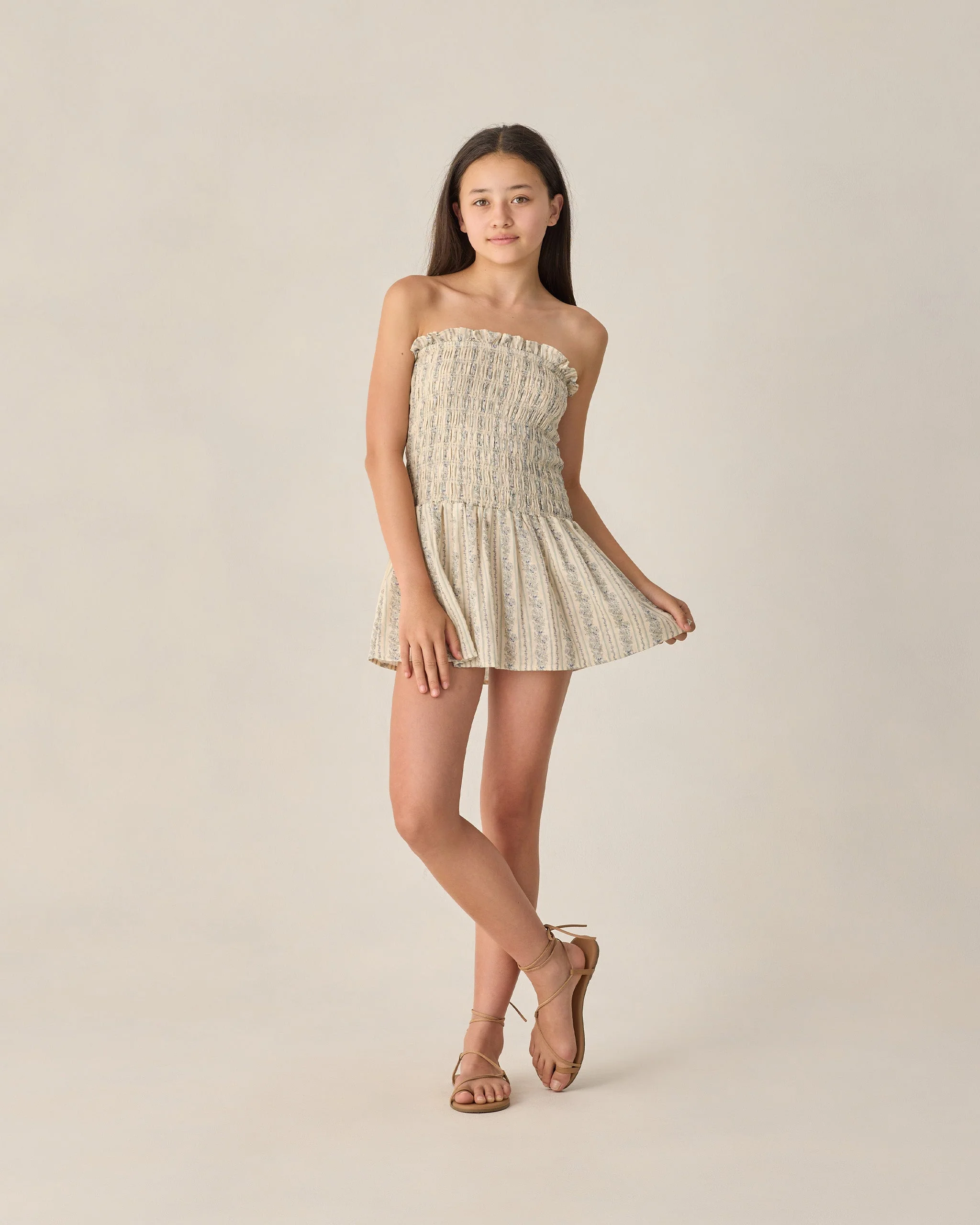 Teen Daria Mini Dress Blue Floral - Image 4