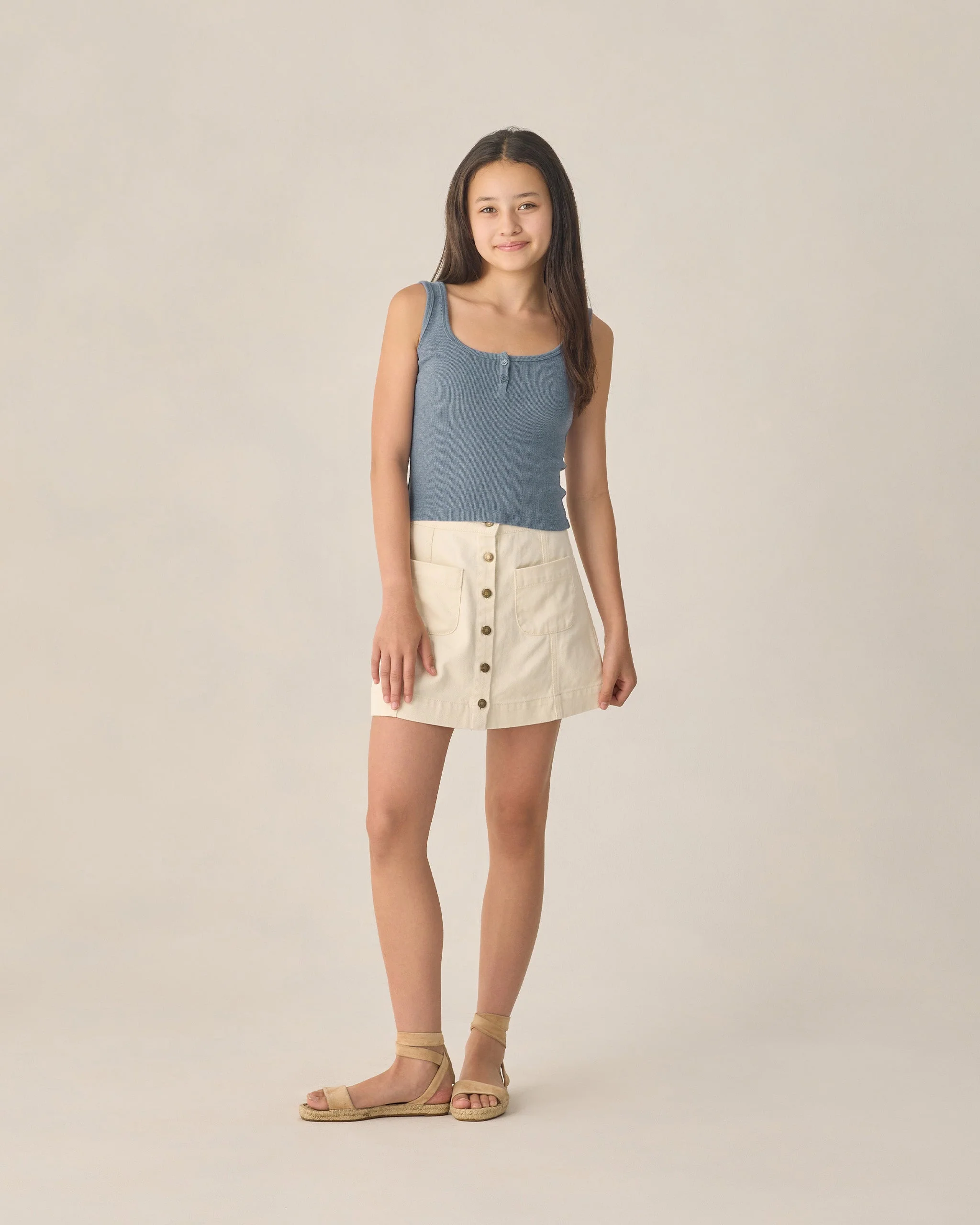 Teen Denver Mini Skirt Natural - Image 3