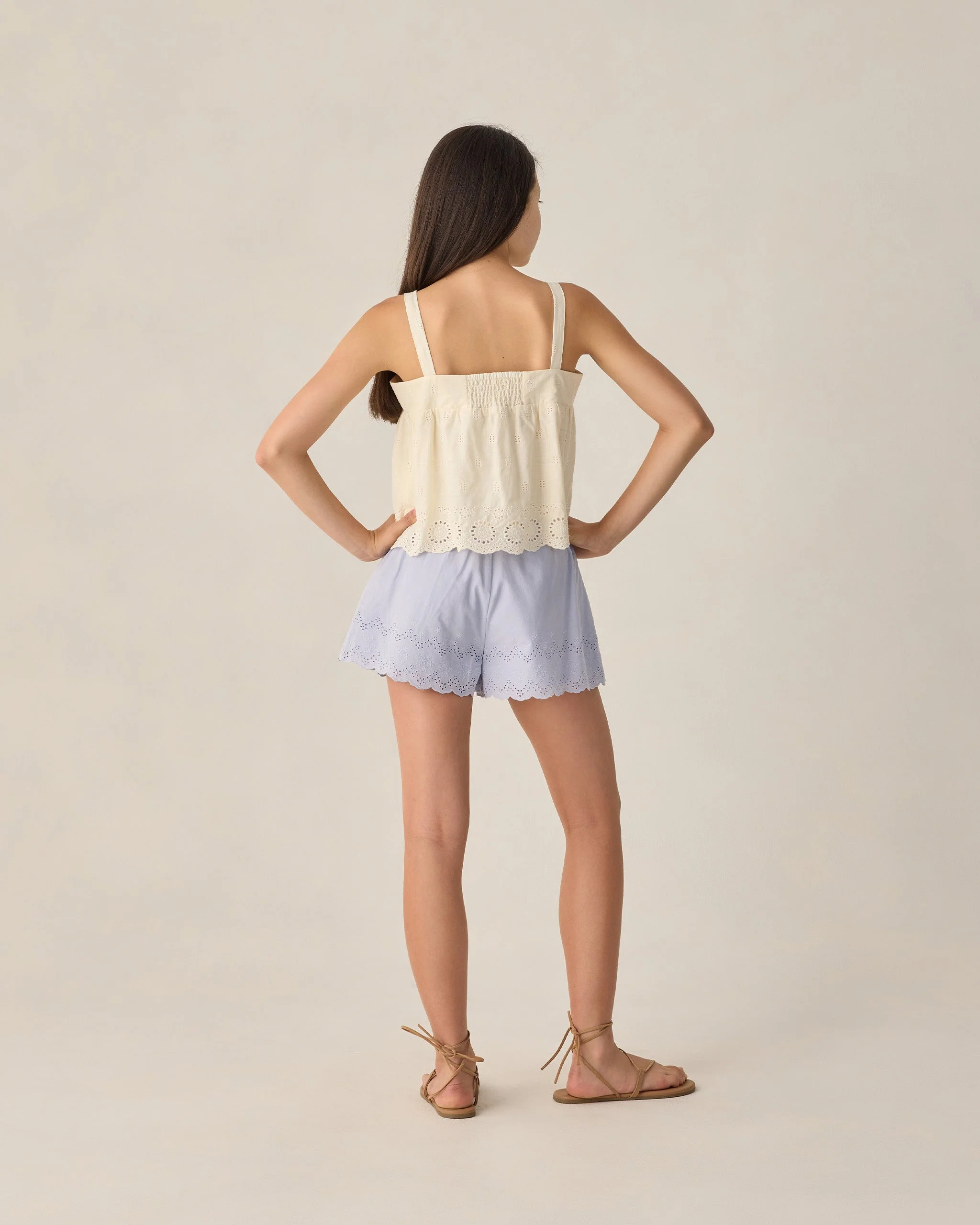 Teen Eyelet Swing Top Ivory - Image 2