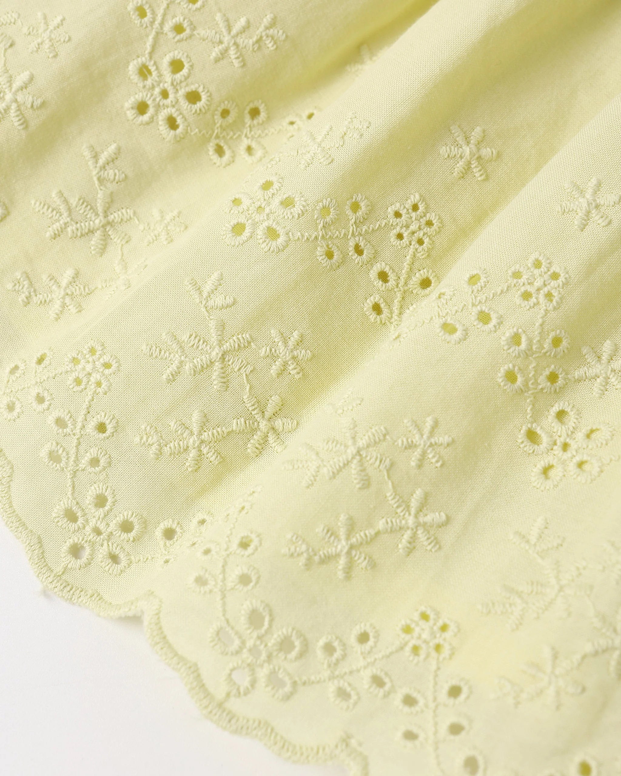 Teen Eyelet Tank Blouse Citron - Image 4