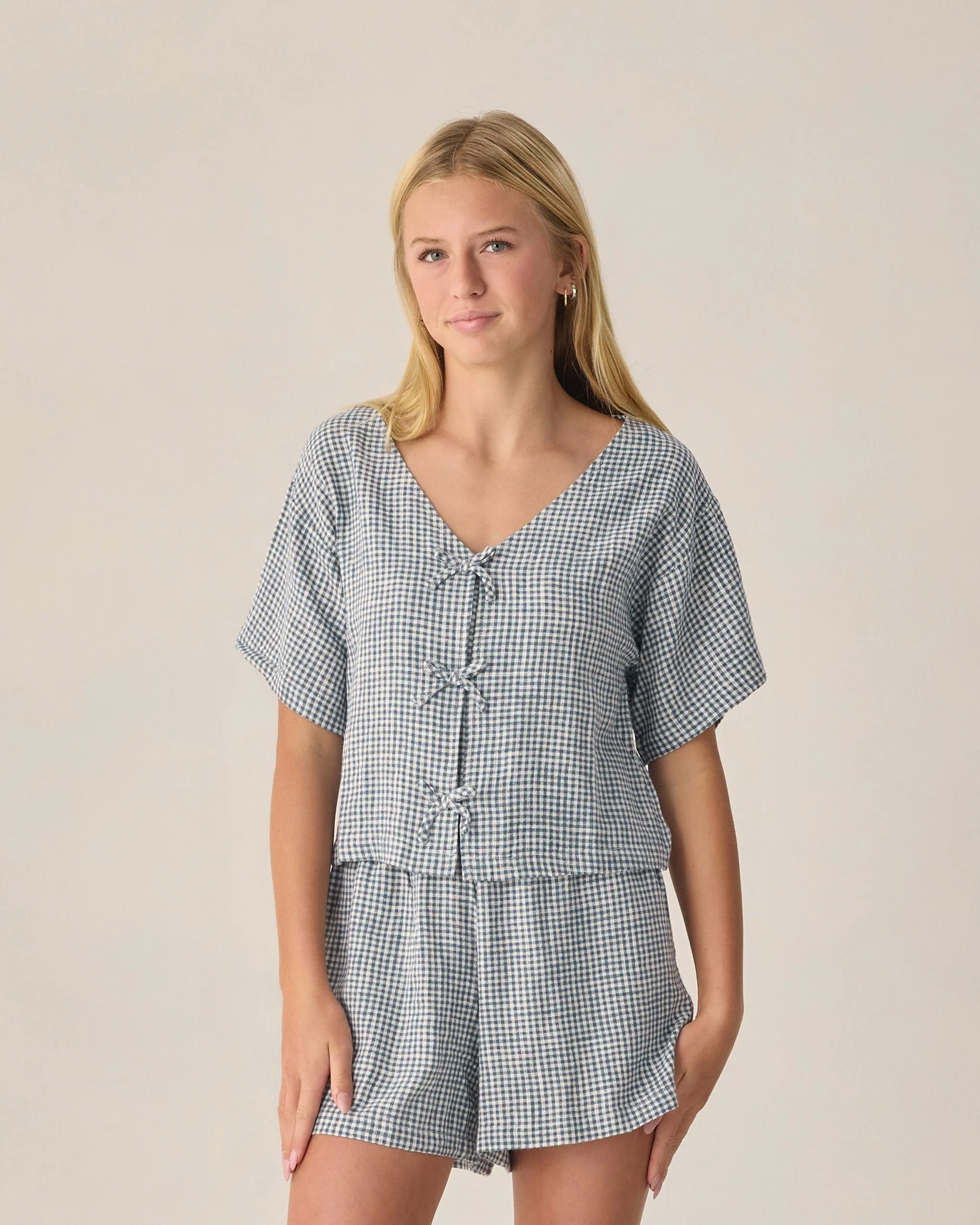 Teen Juniper Set Marine Gingham - Image 2