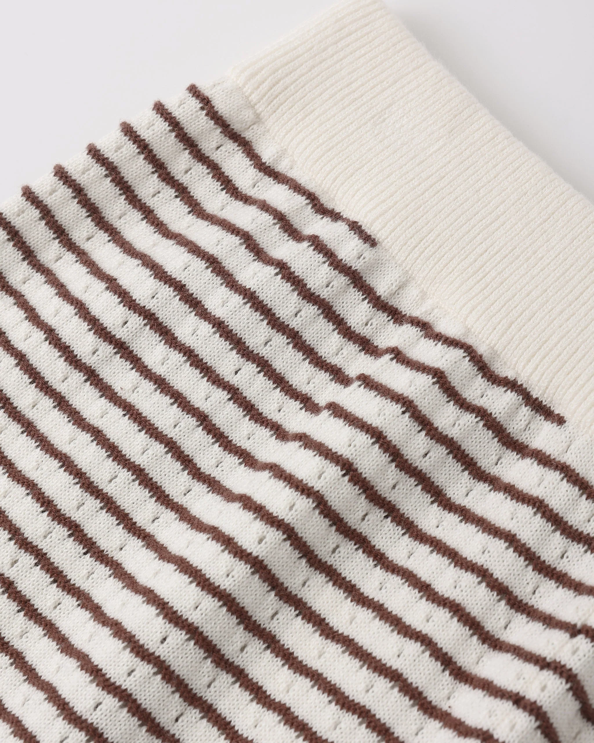 Teen Knit Wide Leg Pant Chocolate Stripe - Image 4