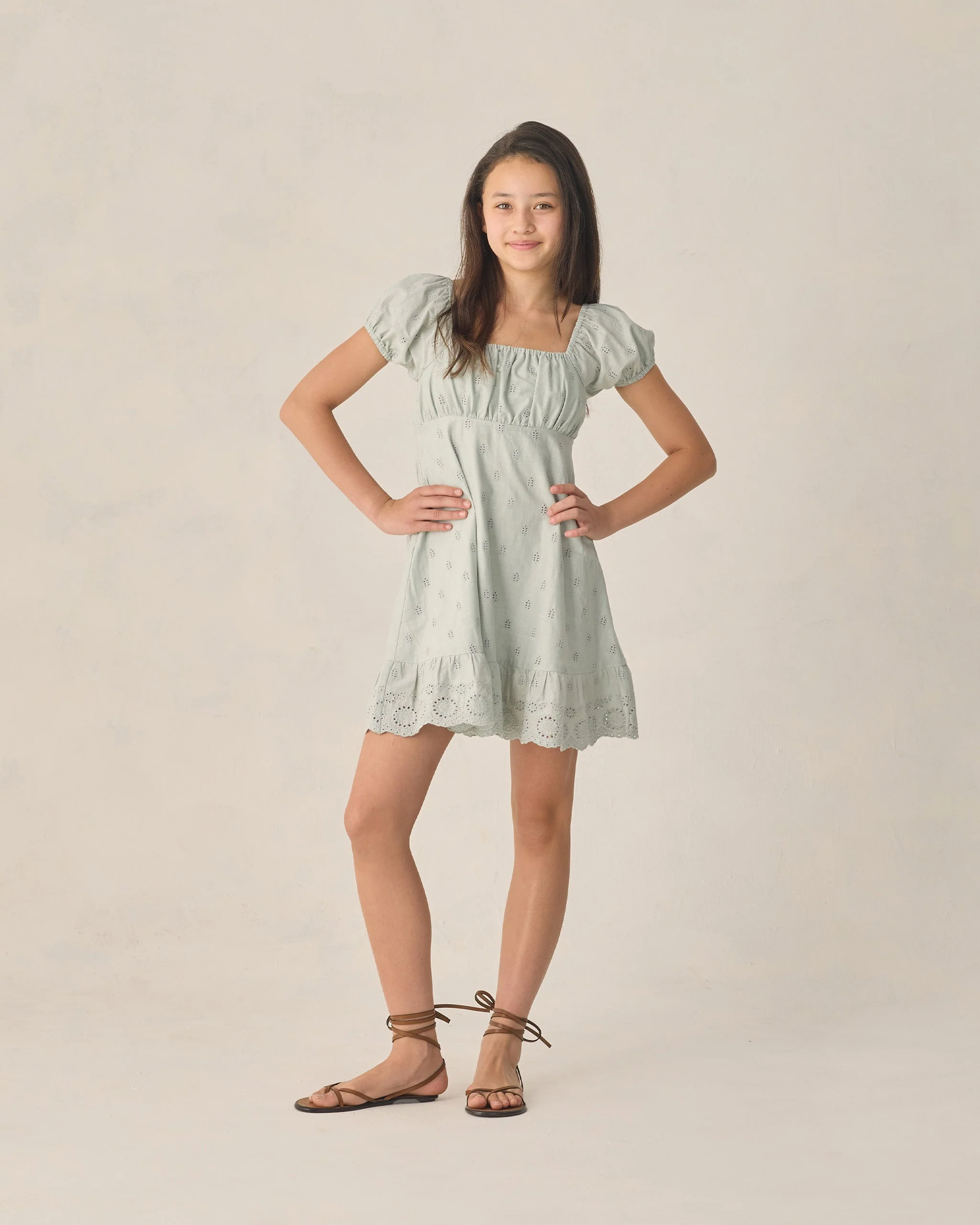 Teen Liv Dress Seafoam - Image 3