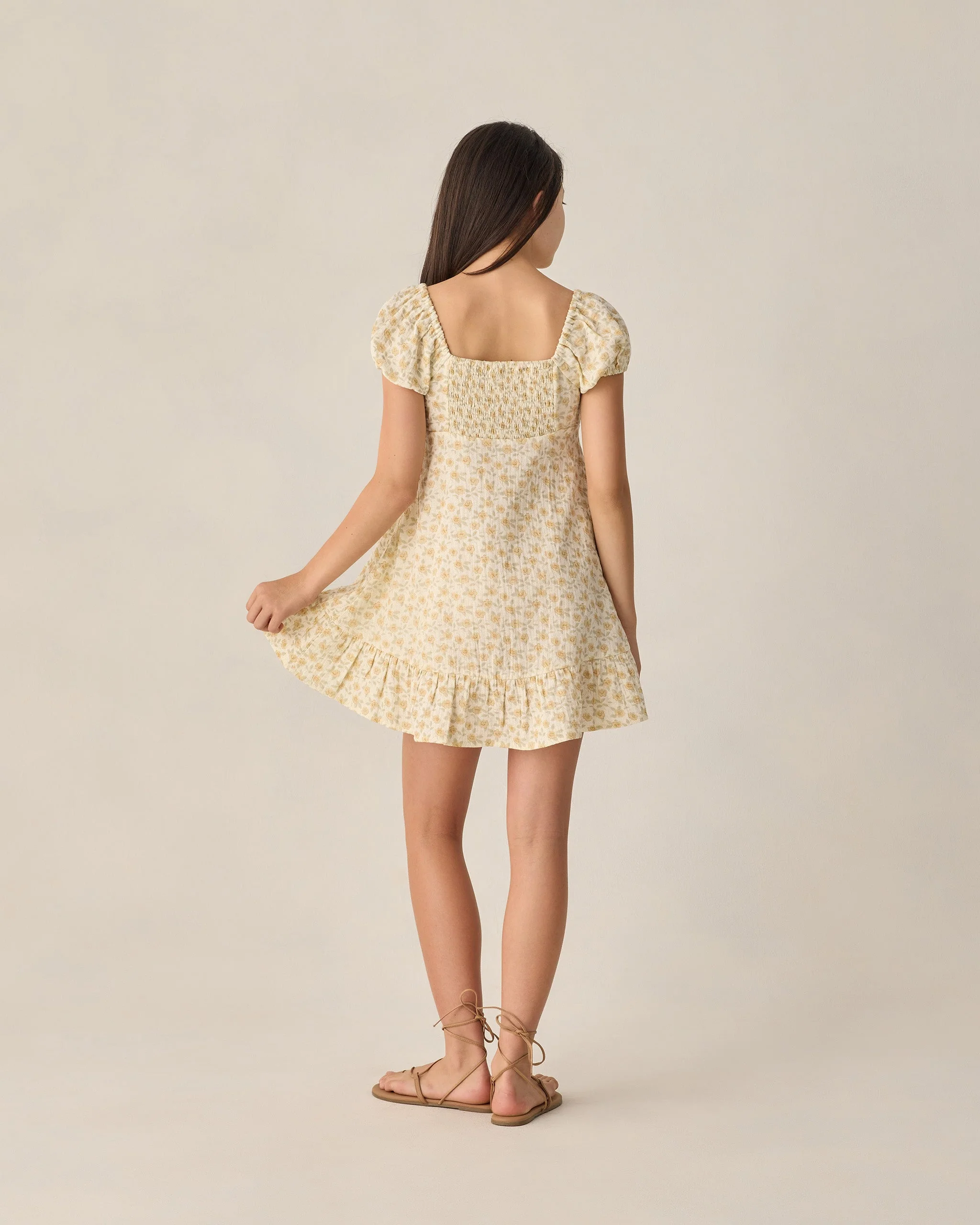 Teen Liv Dress Yellow Floral - Image 2