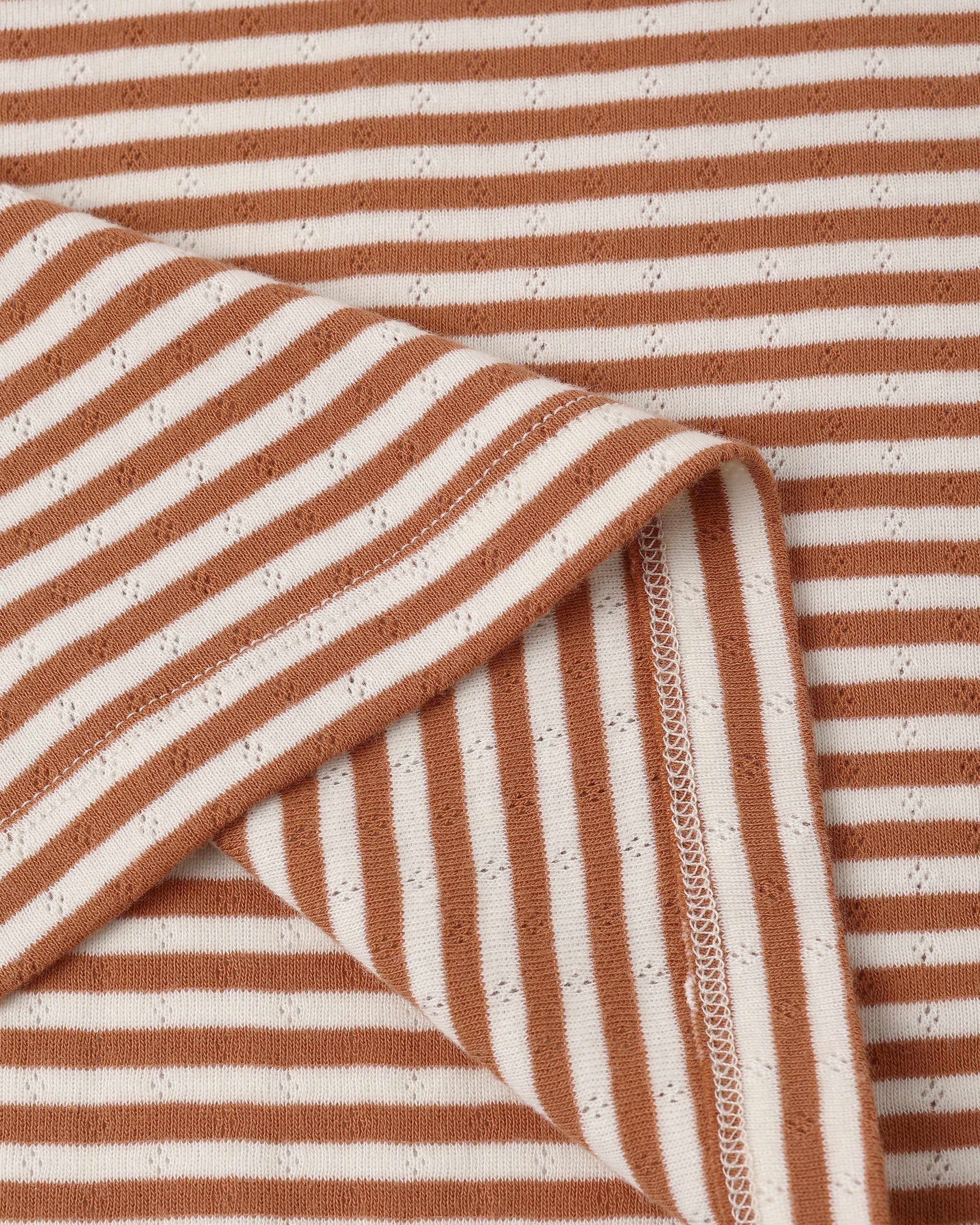 Teen Pointelle Tee Poppy Stripe - Image 4