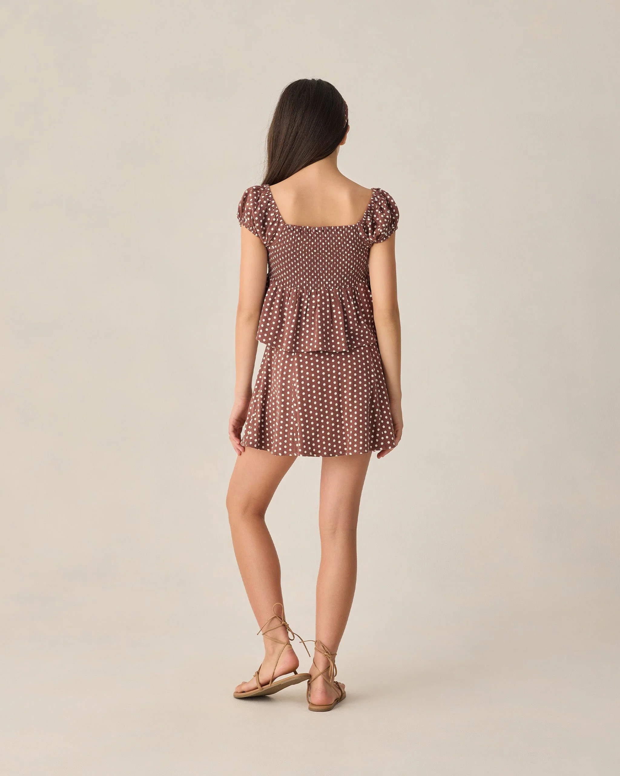 Teen Rachel Skirt Chocolate Polka Dot - Image 2