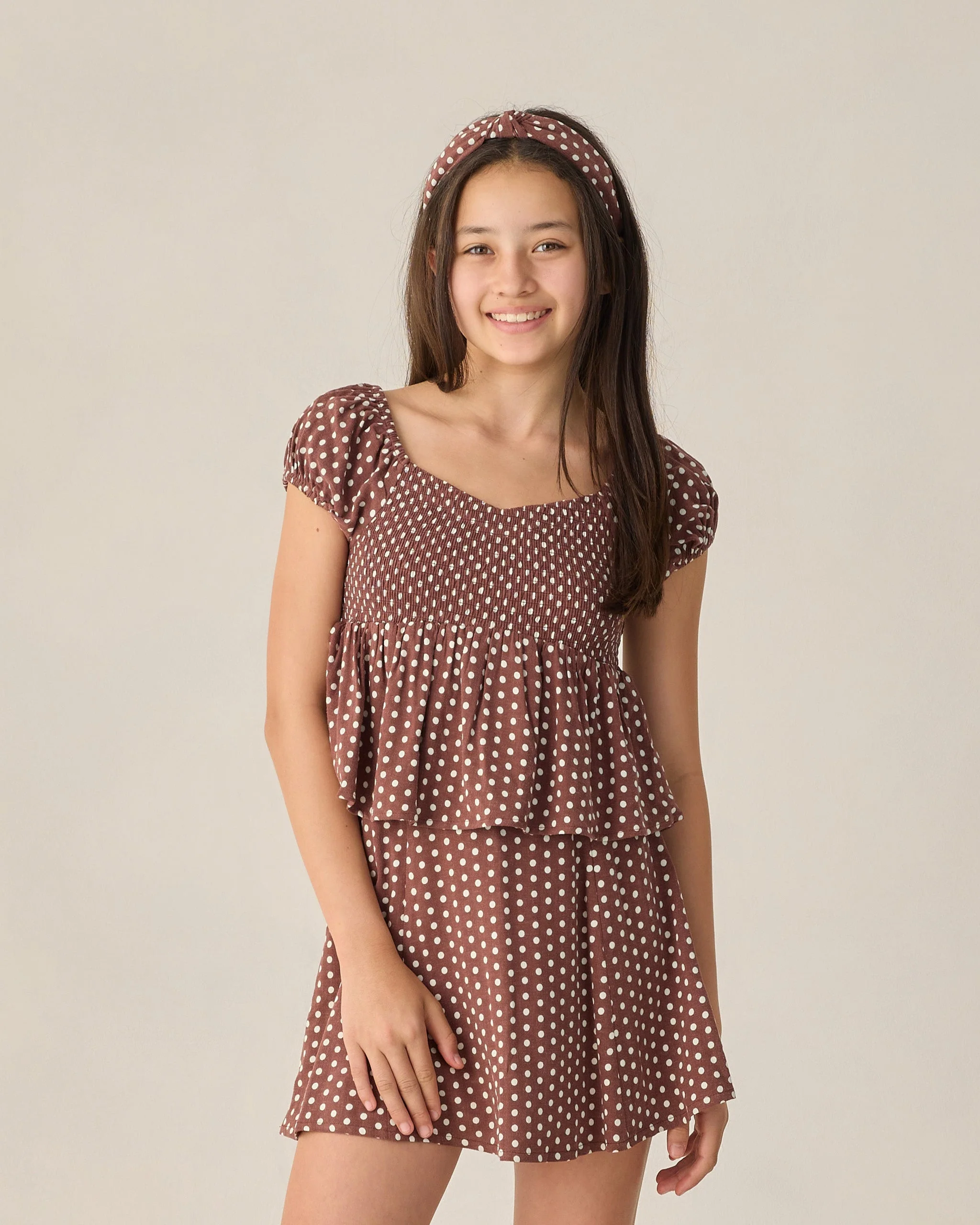 Teen Rachel Skirt Chocolate Polka Dot - Image 4
