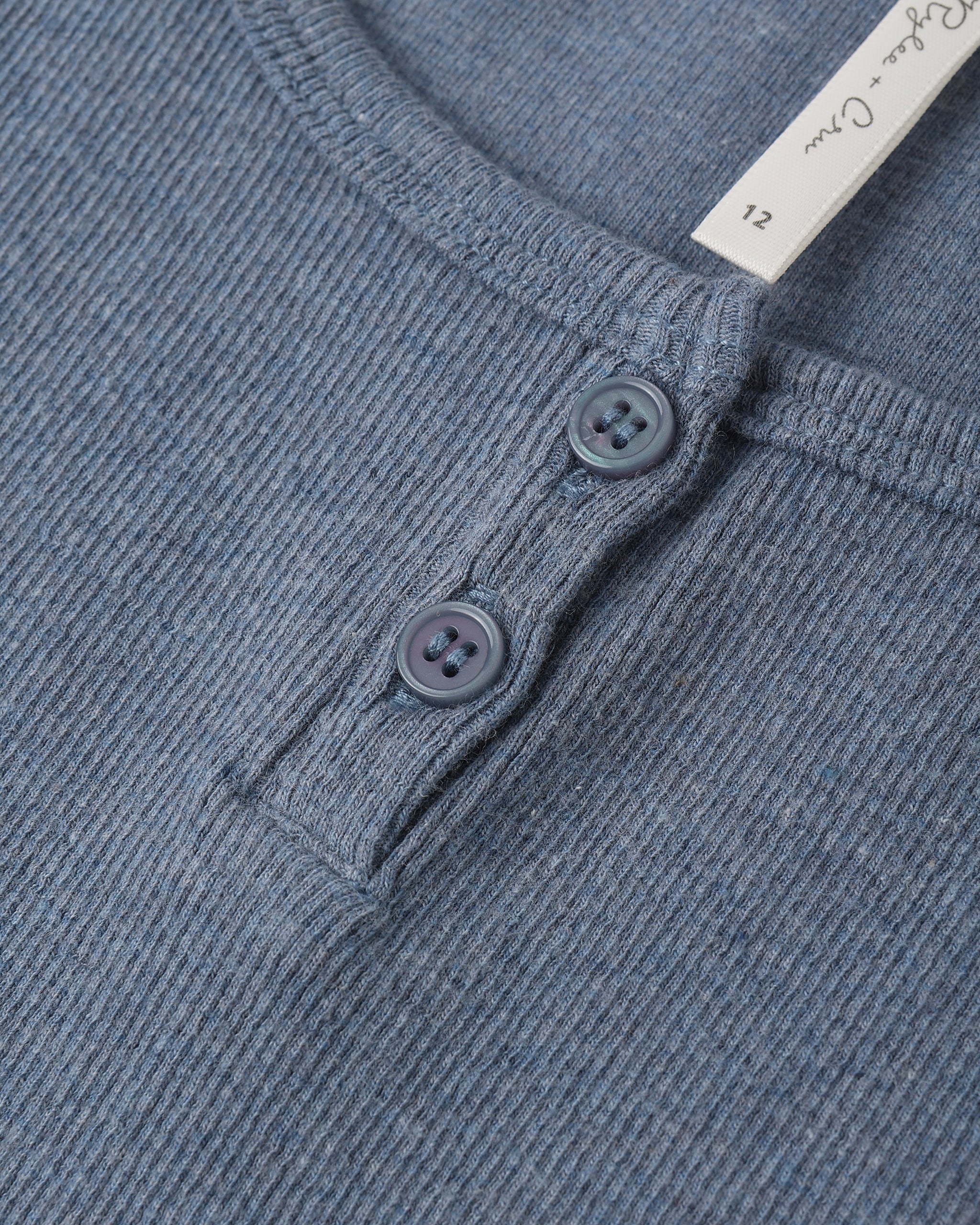 Teen Ribbed Tank Heathered Marine - Image 4