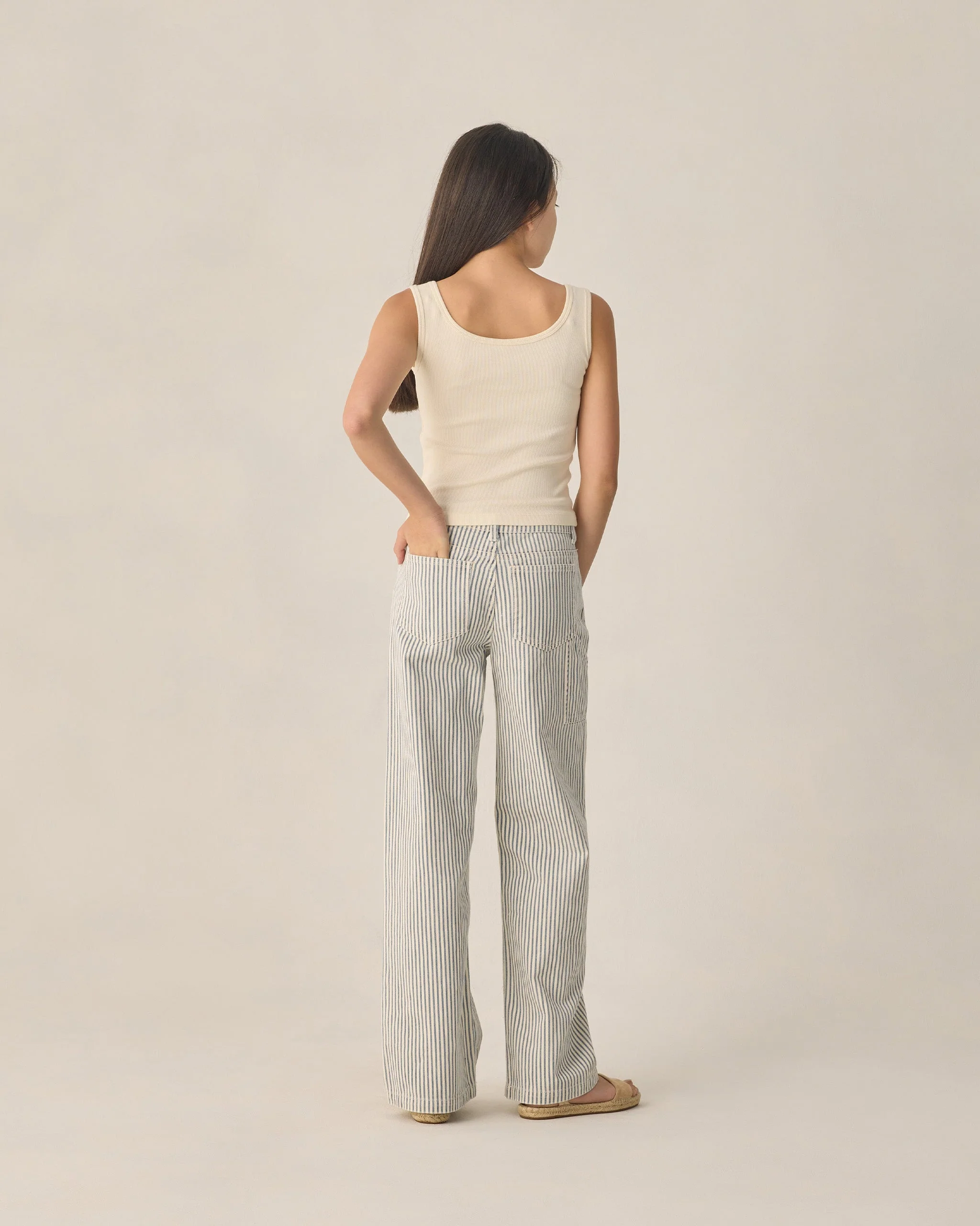 Teen Ribbed Tank Natural - Image 2
