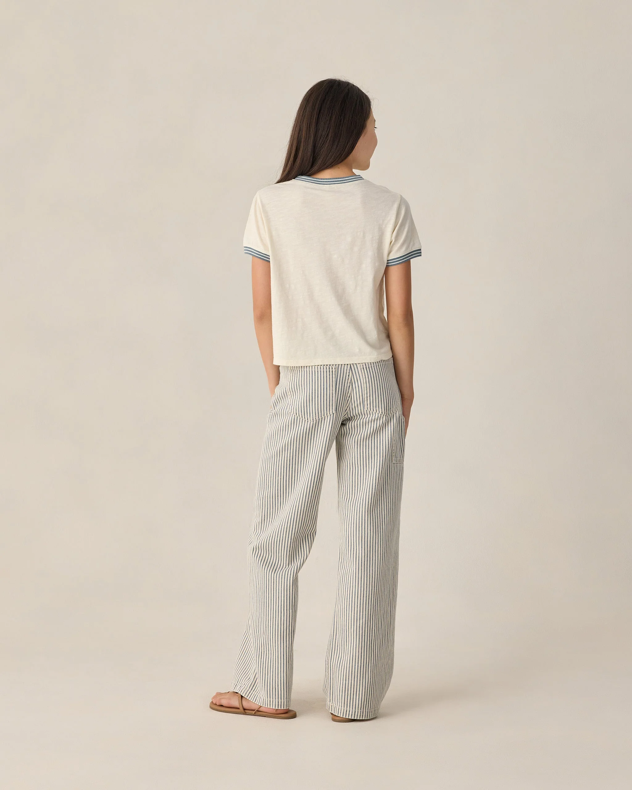 Teen Ringer Tee Anchor Bow - Image 2