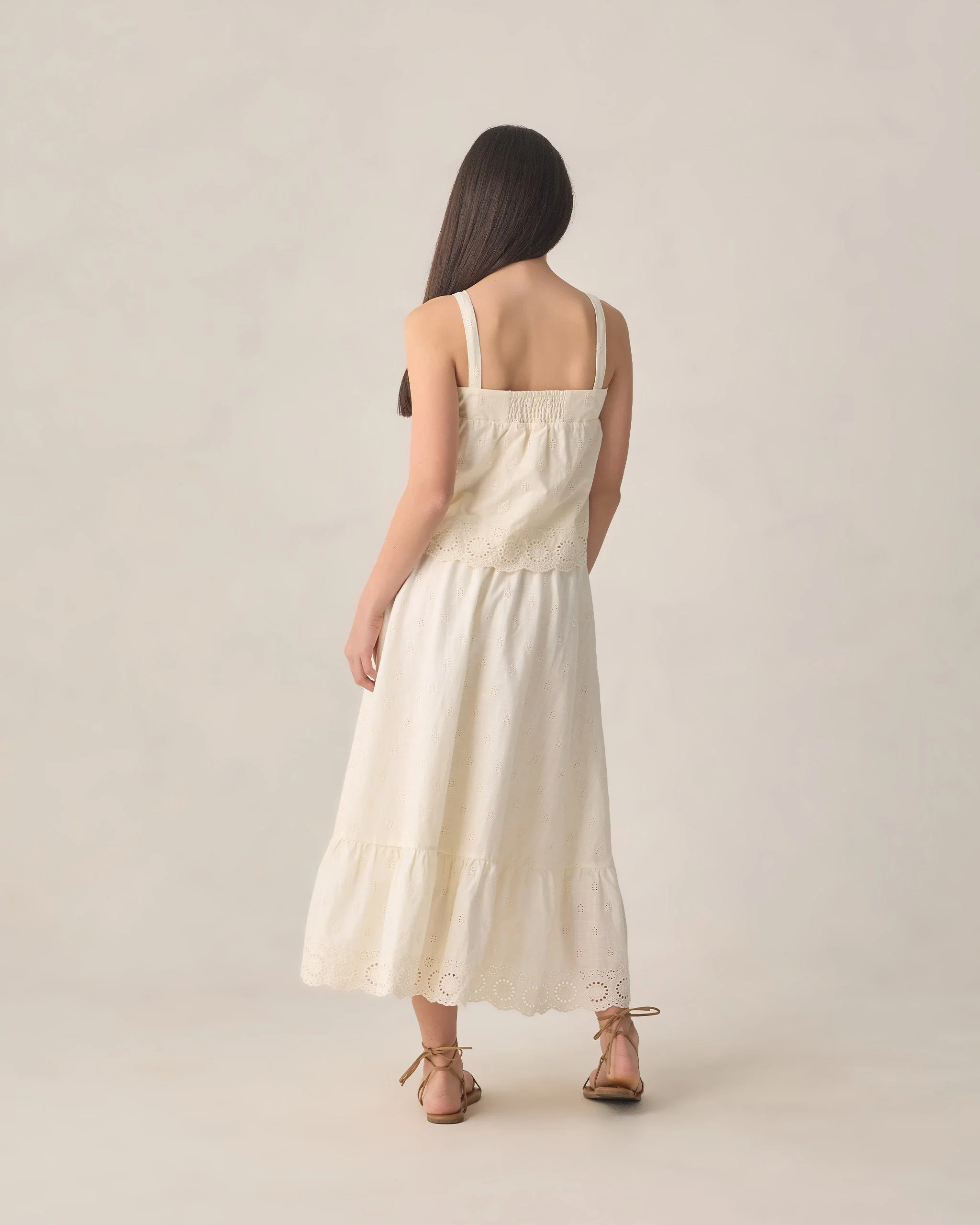Teen Rose Maxi Skirt Ivory - Image 2