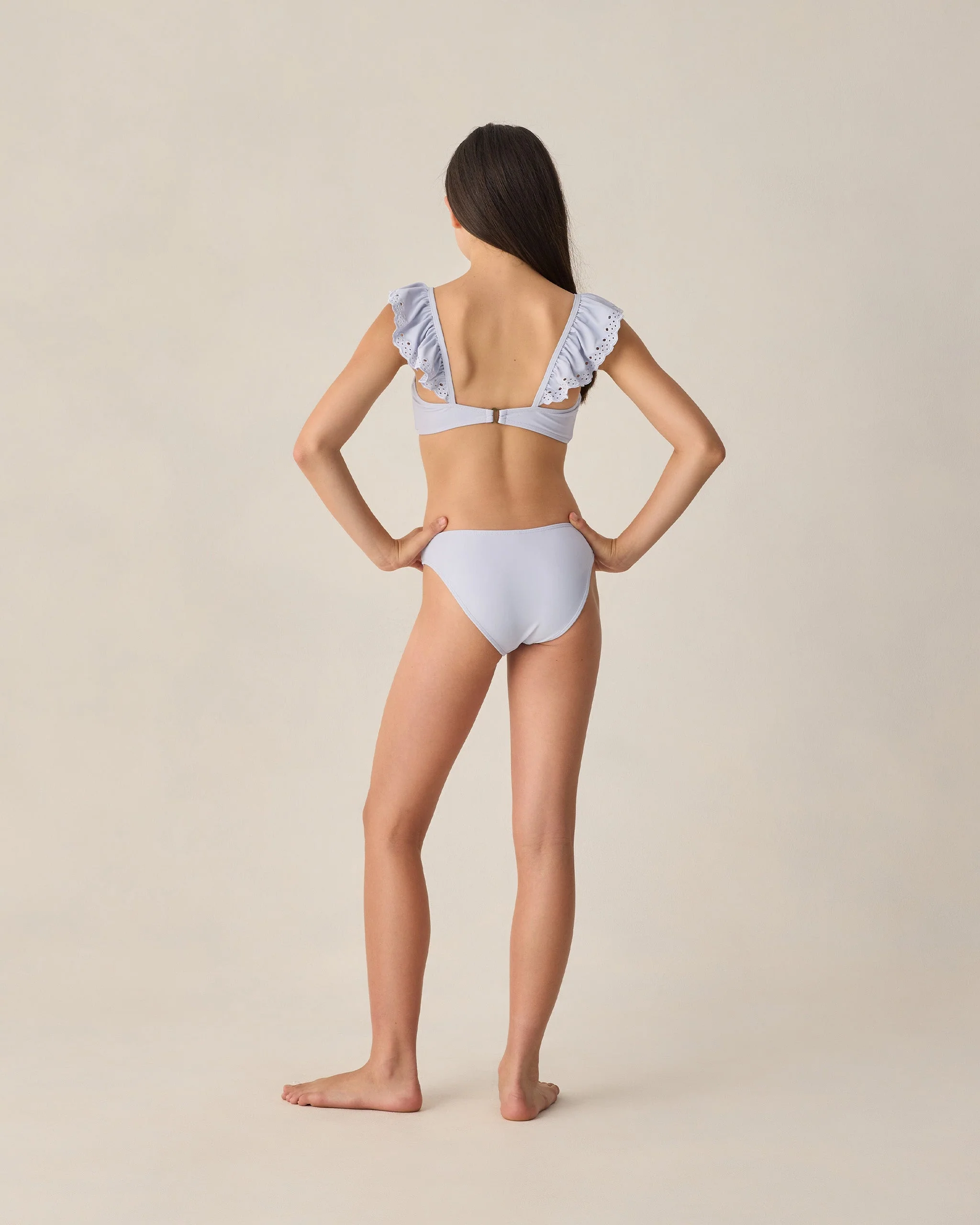 Teen Ruffle Bandeau Bikini Set Periwinkle - Image 2