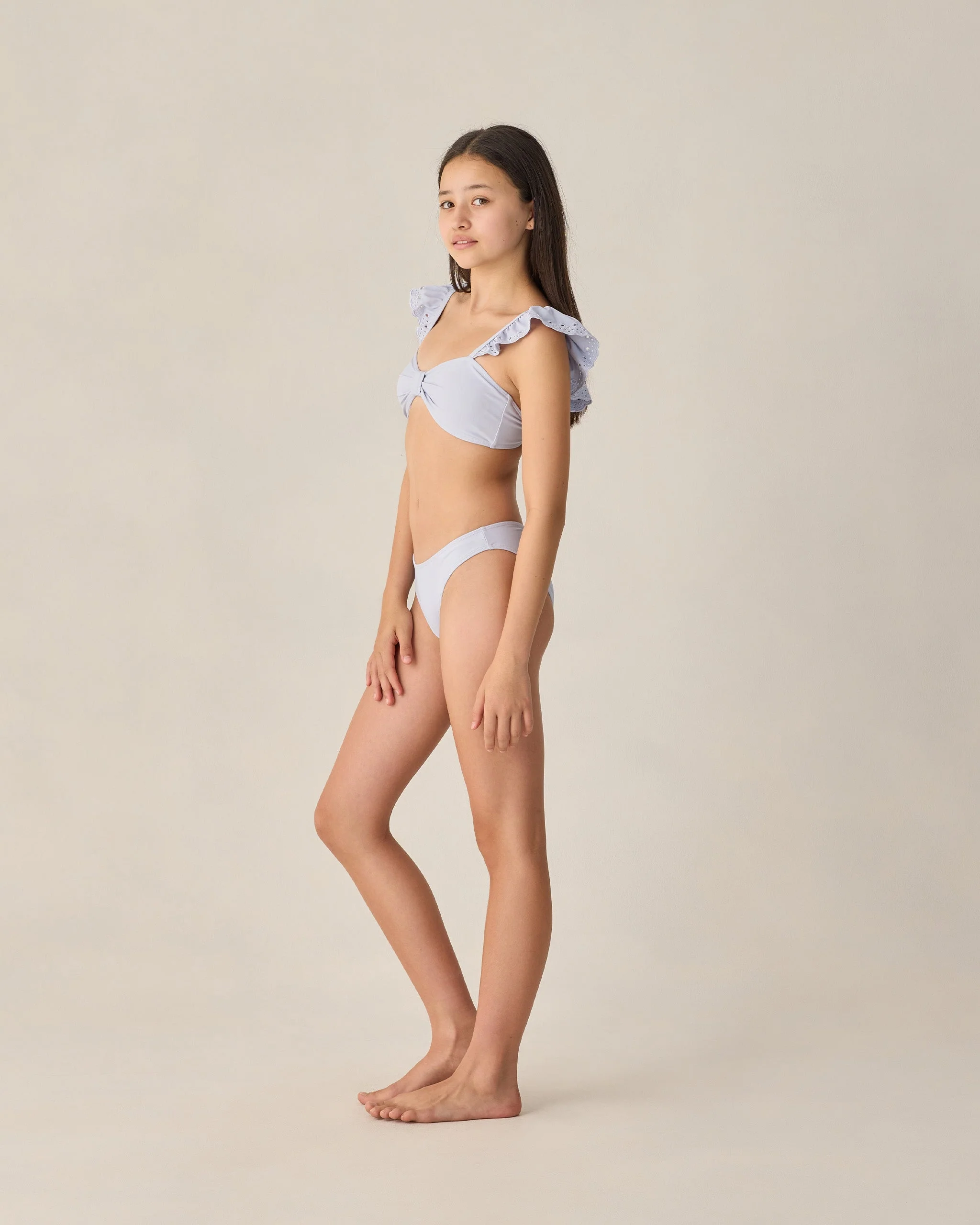 Teen Ruffle Bandeau Bikini Set Periwinkle - Image 3