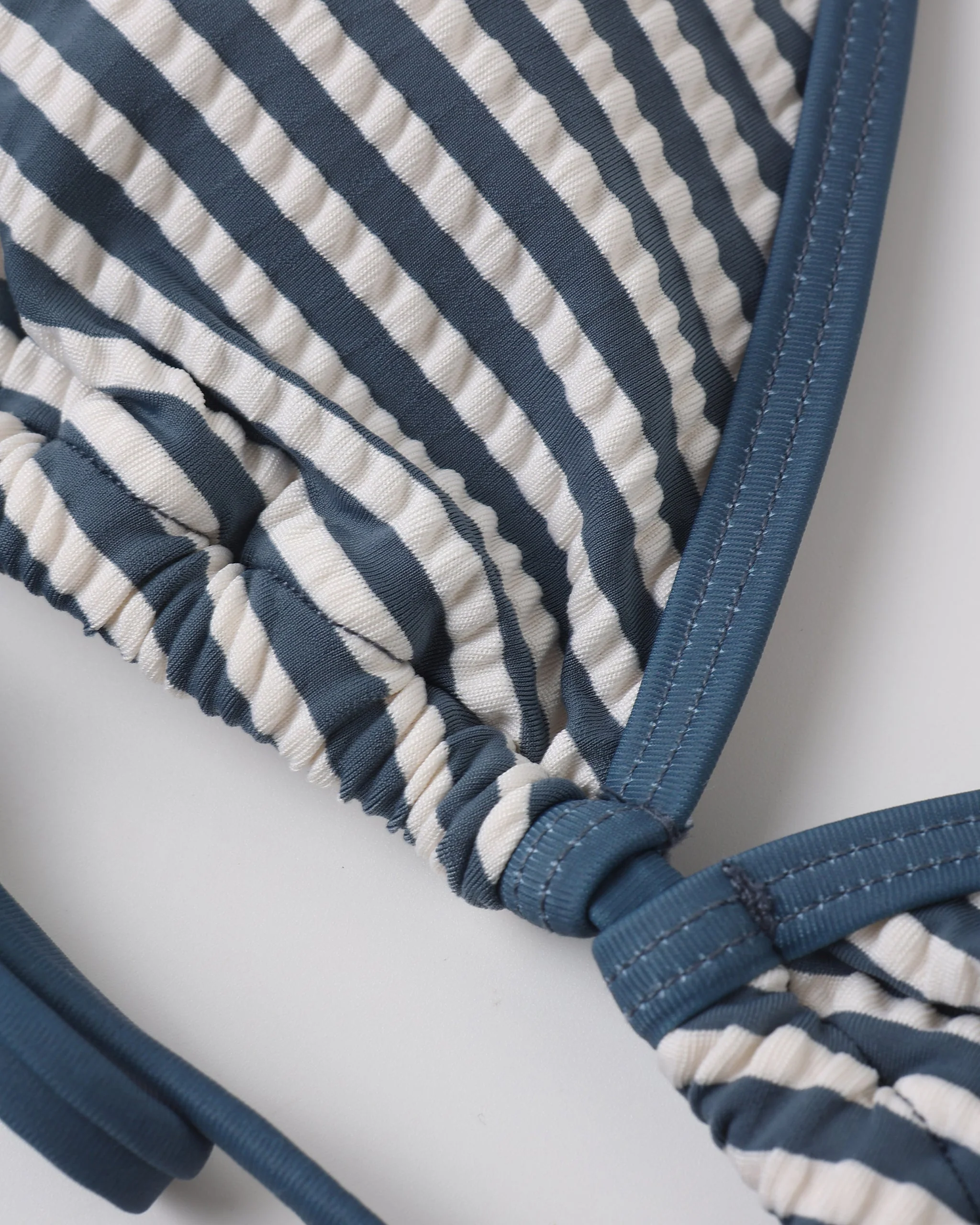 Teen Triangle Bikini Set Navy Stripe - Image 5