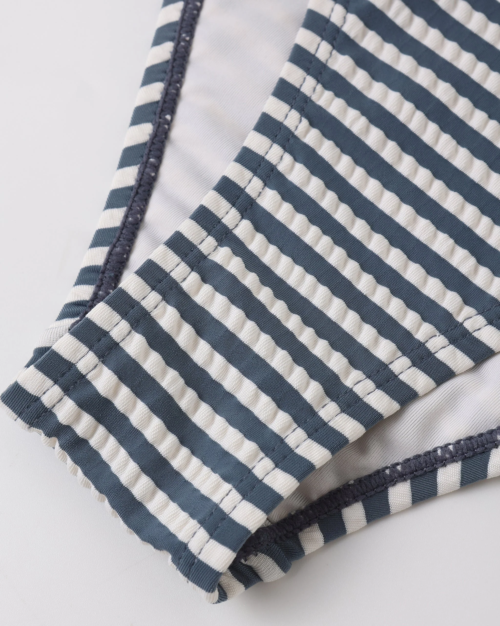 Teen Triangle Bikini Set Navy Stripe - Image 6