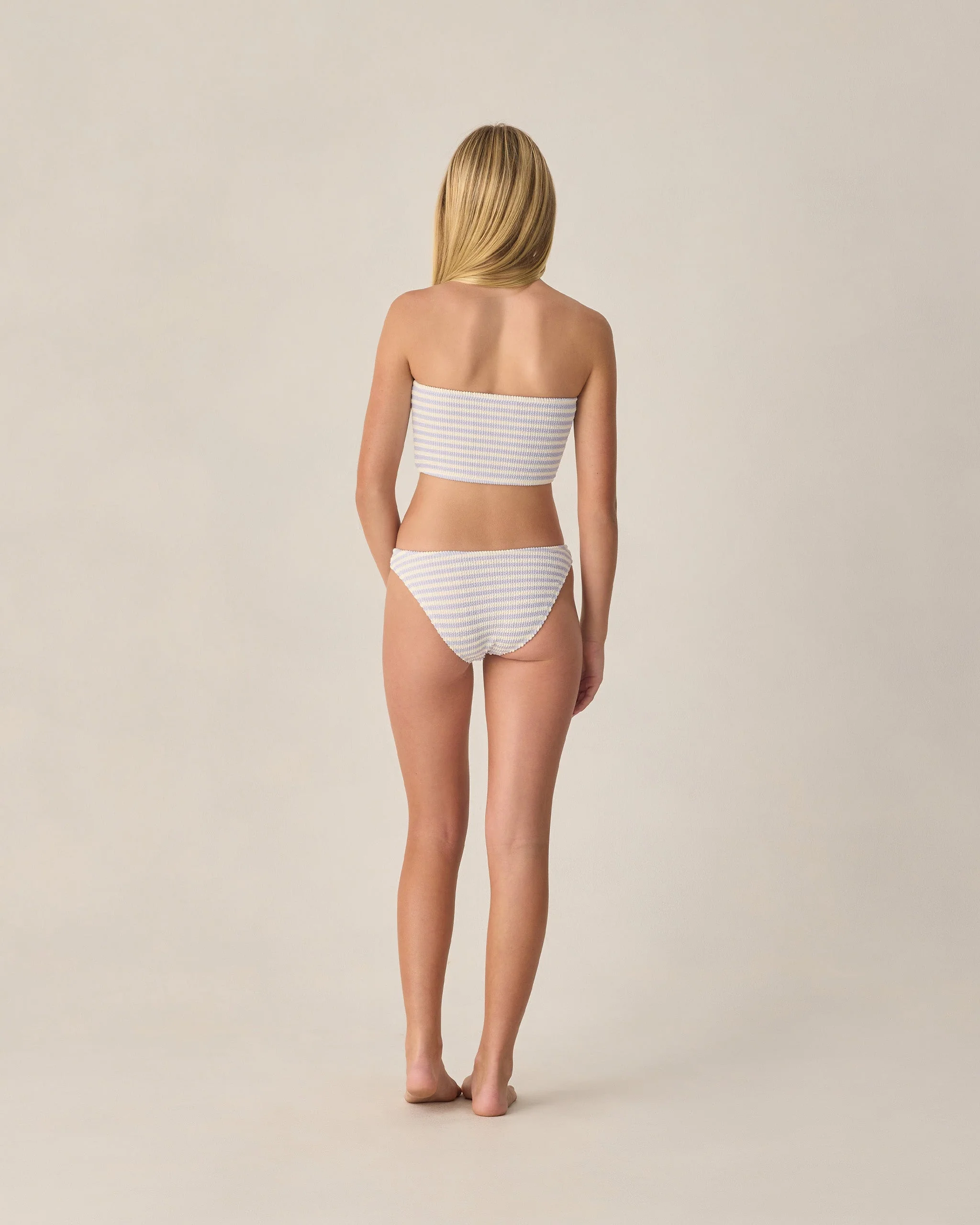 Teen Tube Top Bikini Periwinkle Stripe - Image 2