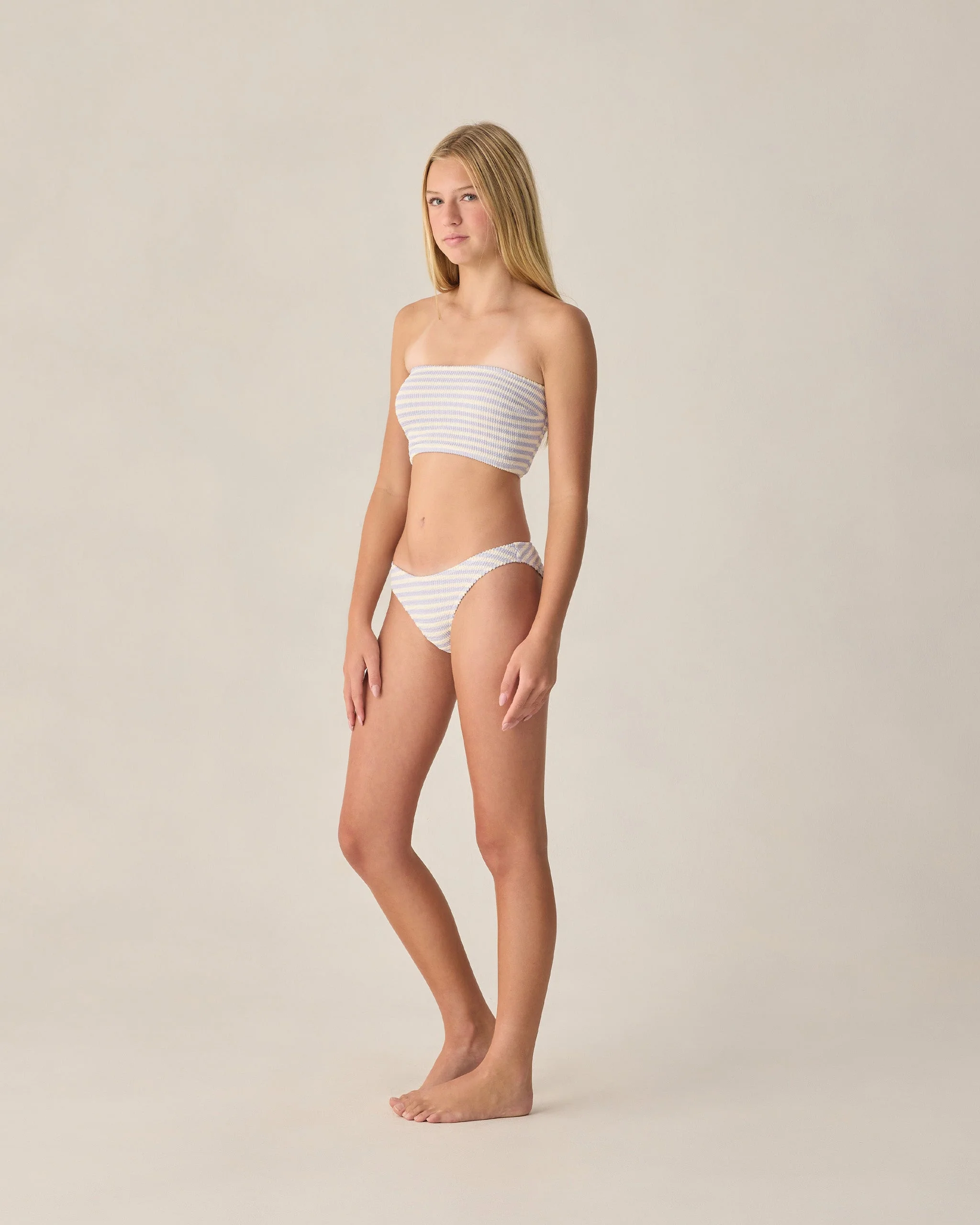 Teen Tube Top Bikini Periwinkle Stripe - Image 3