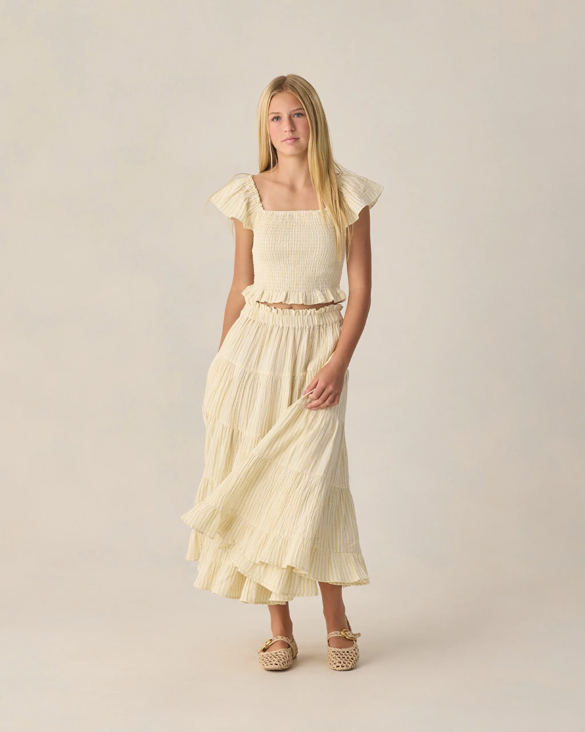 Teen Zayla Top Citron Stripe