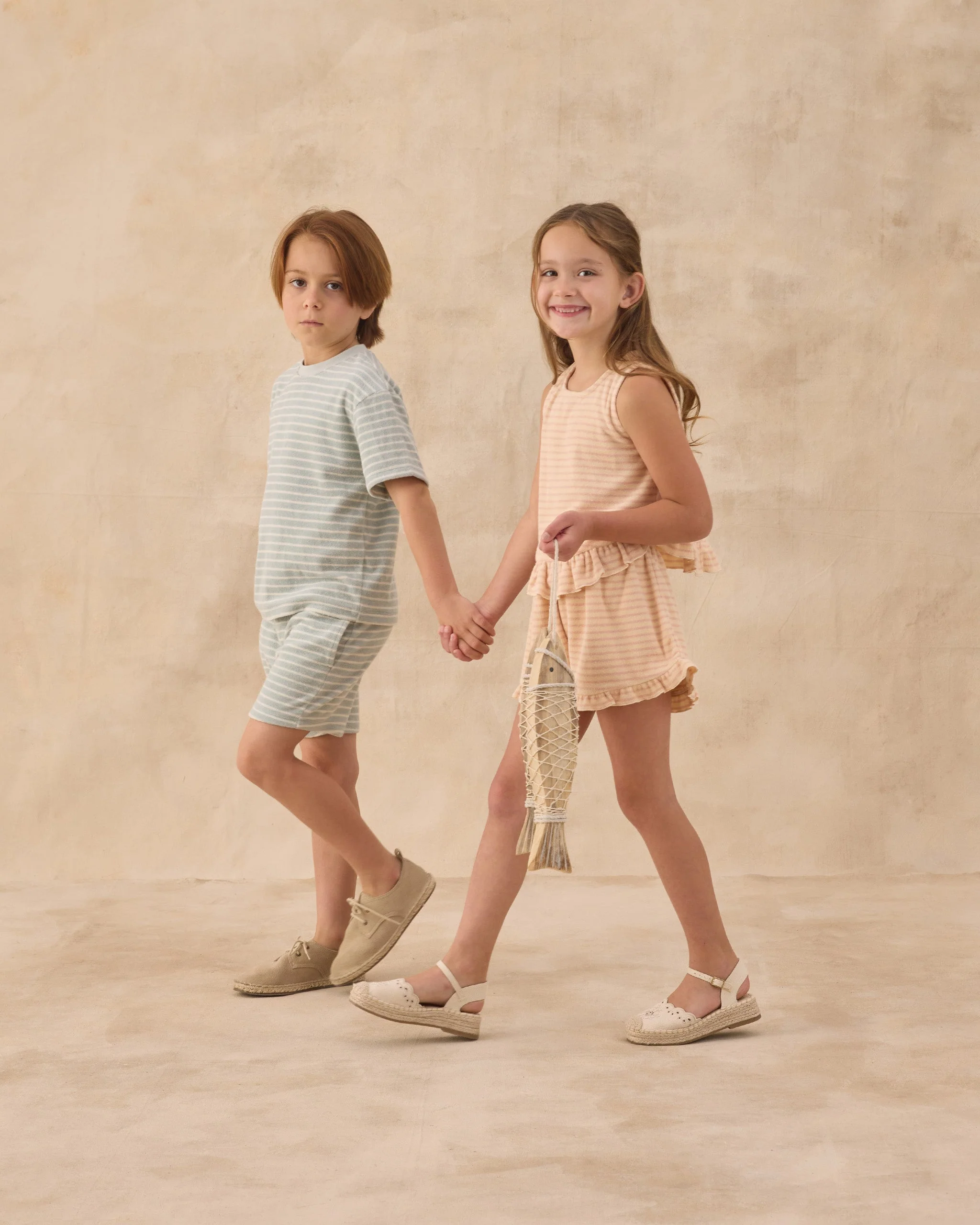 Terry Boys Short Seafoam Stripe - Image 3