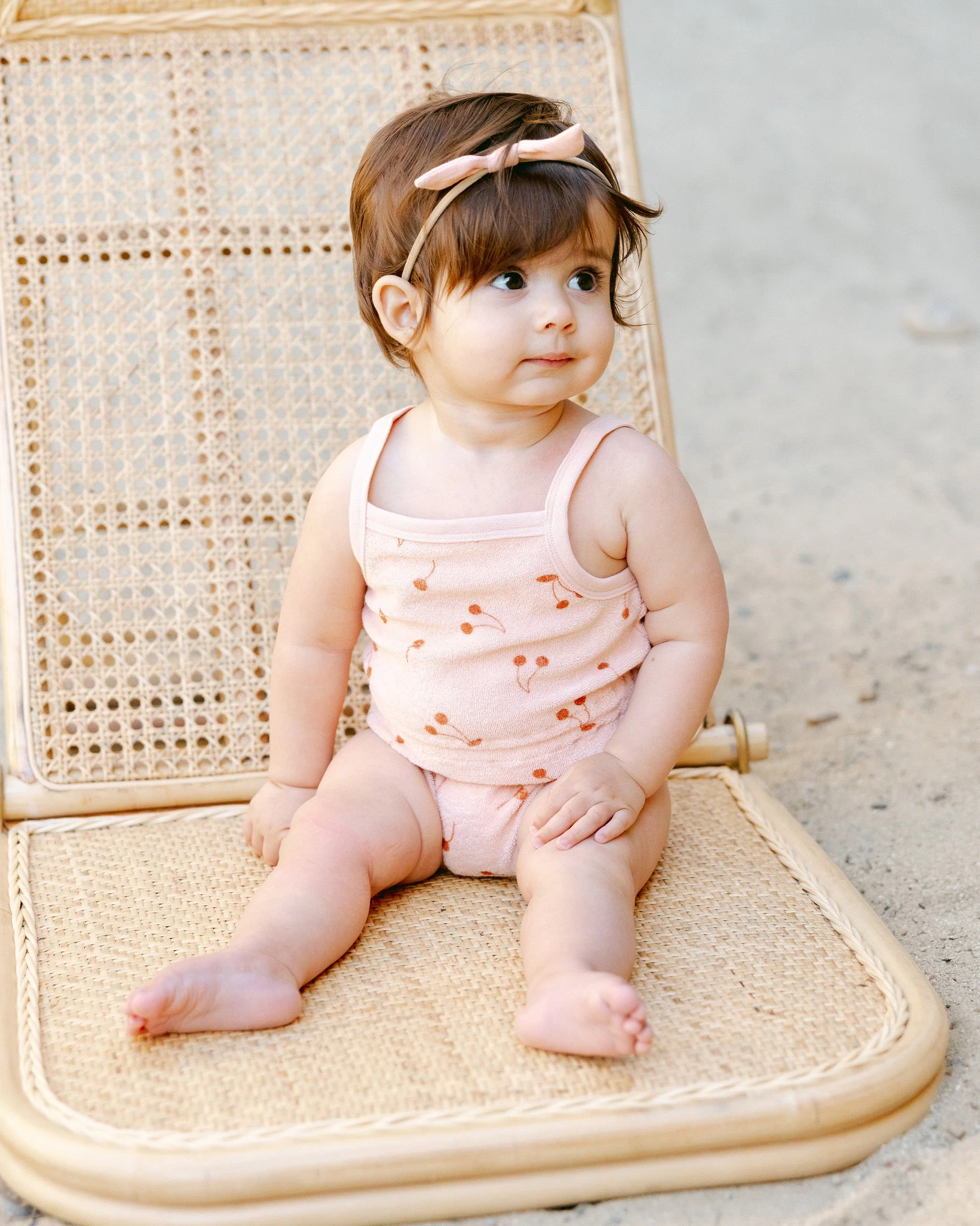 Terry Cinch Romper || Cherries - Image 2